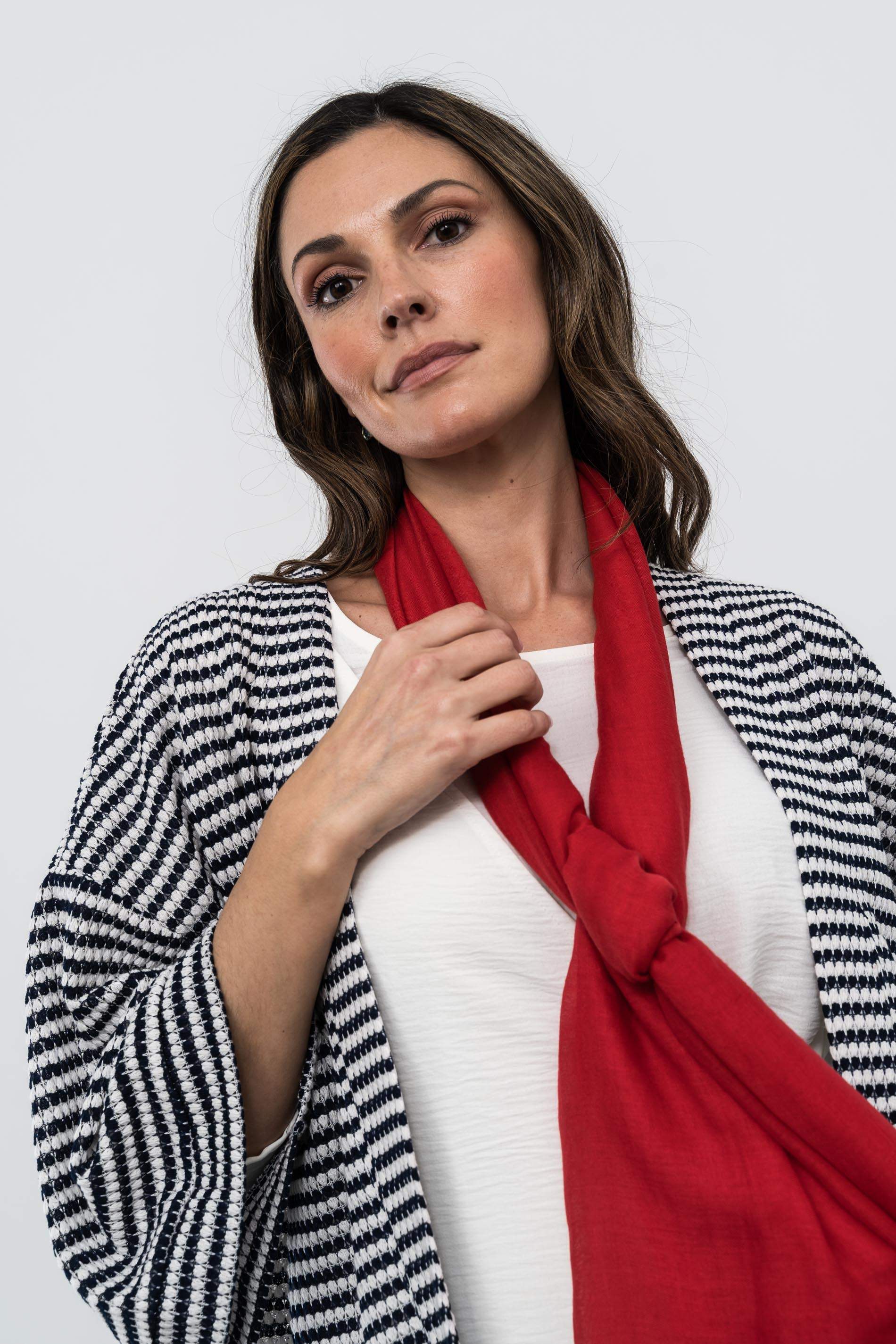 BLUS EFECTO CRUZADO MANGA FRANCESA CRUDO