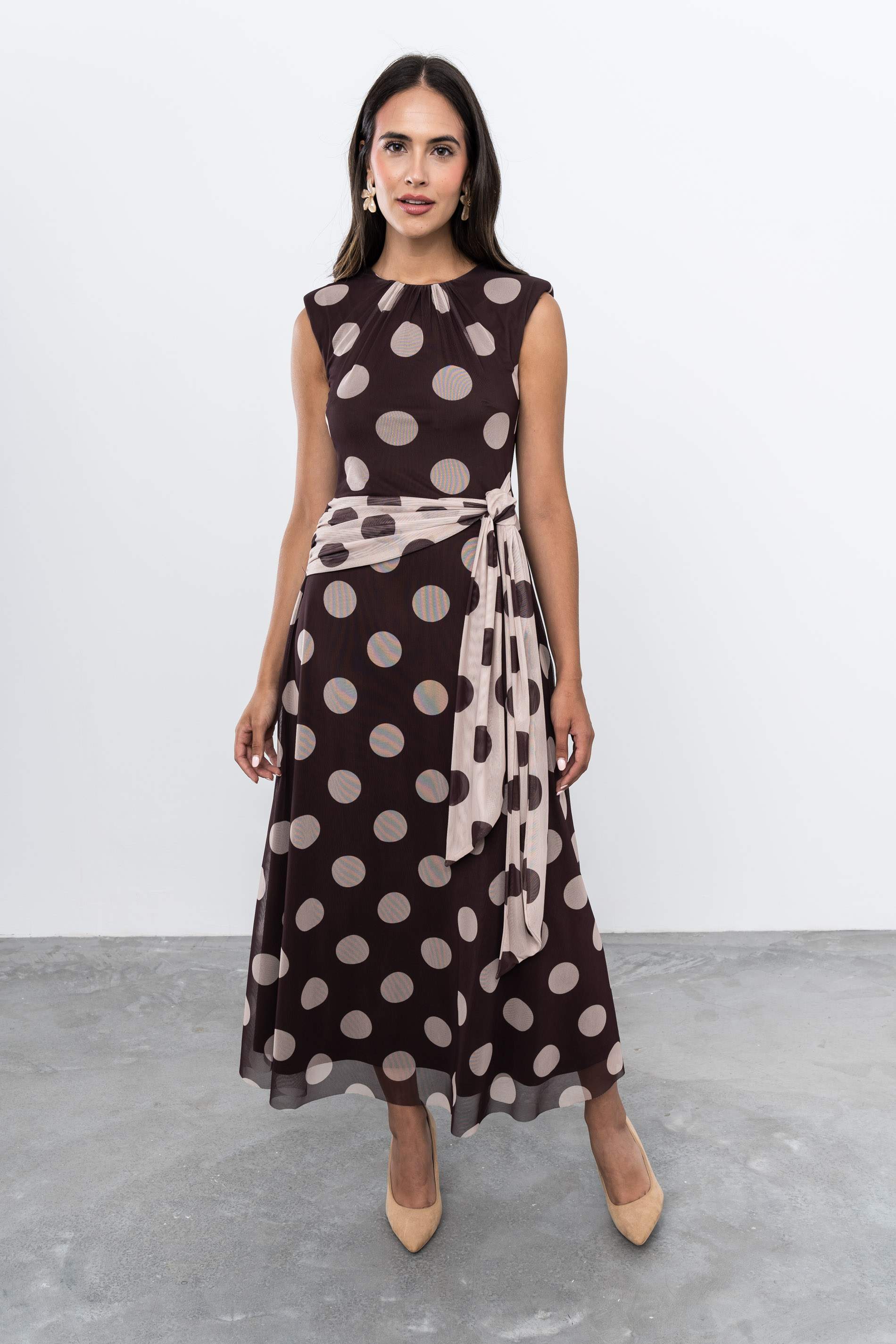 VESTIDO TUL TOPOS LAZO