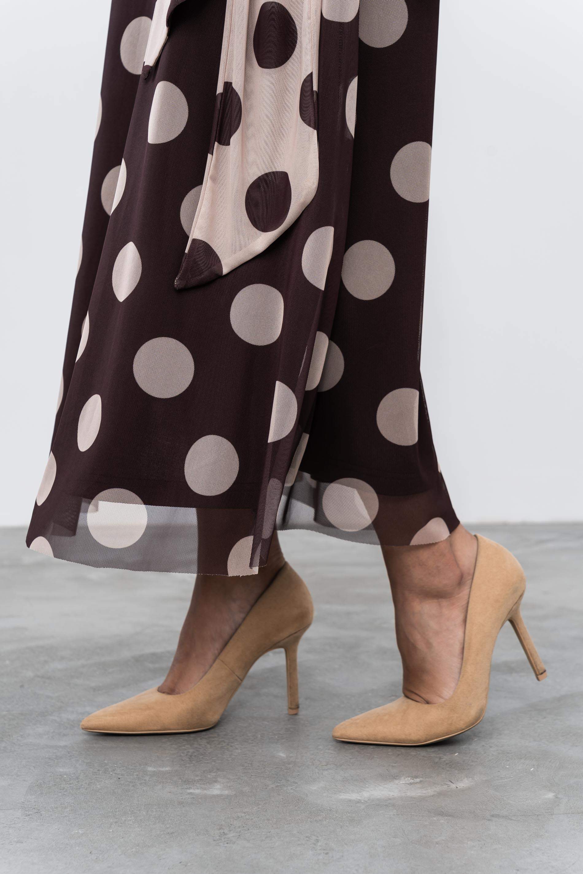 VESTIDO TUL TOPOS LAZO