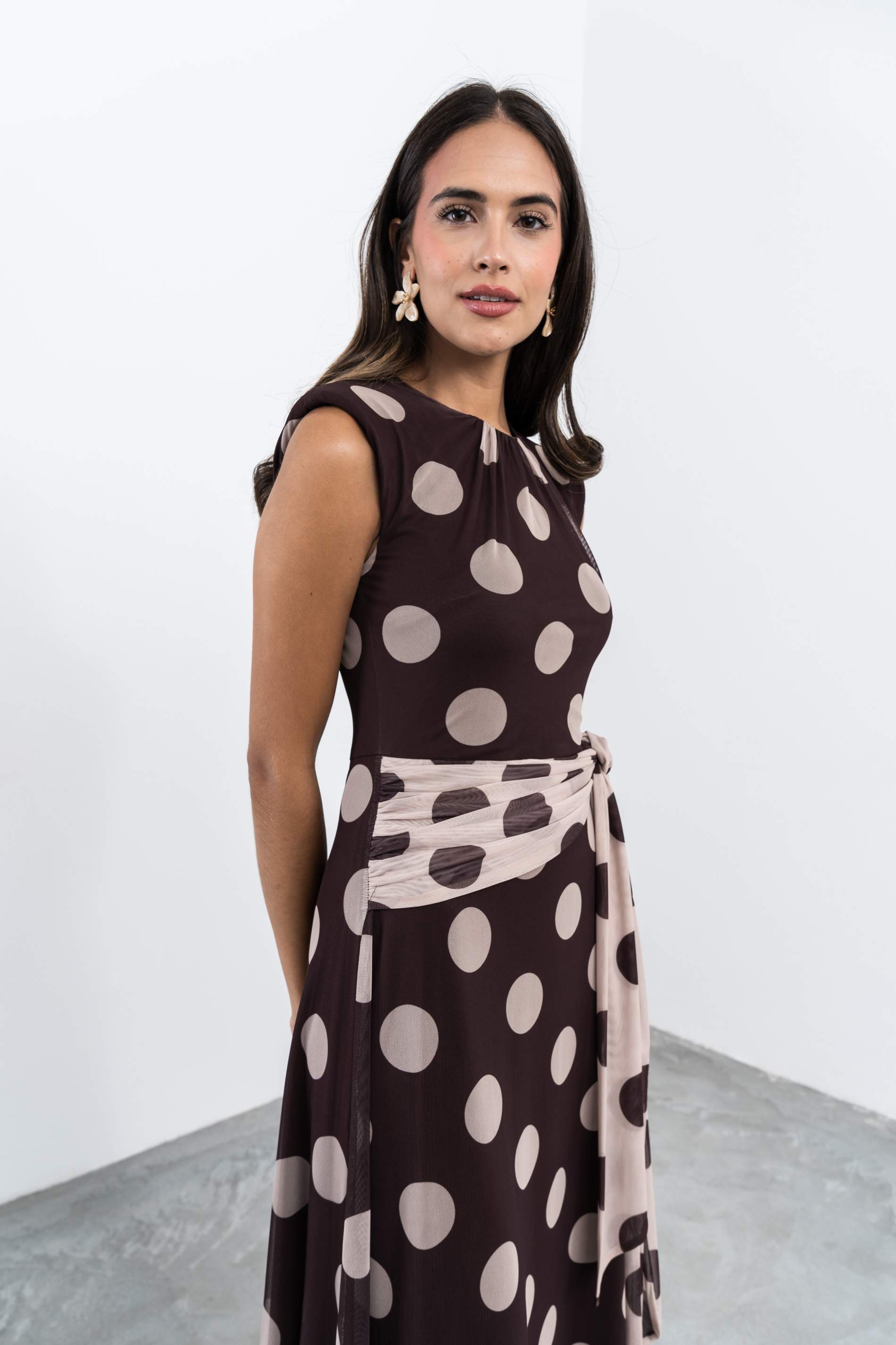 VESTIDO TUL TOPOS LAZO
