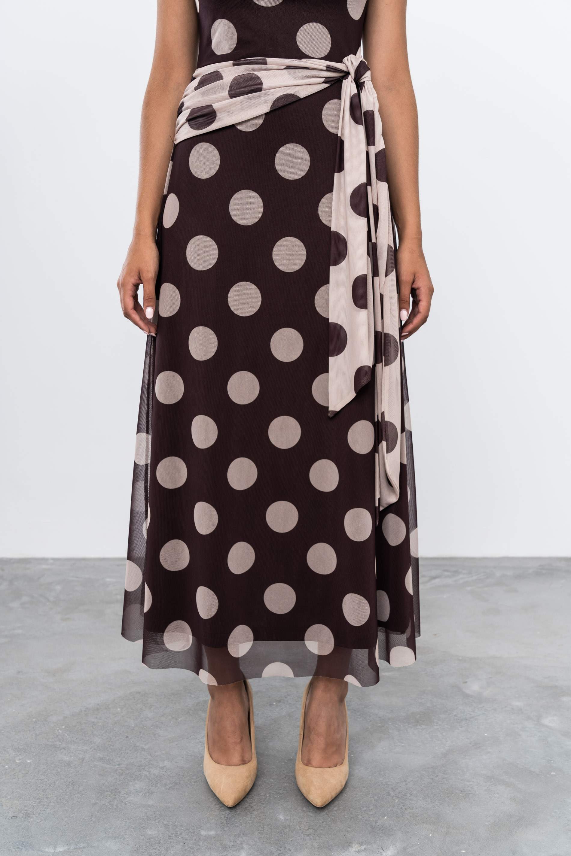 VESTIDO TUL TOPOS LAZO