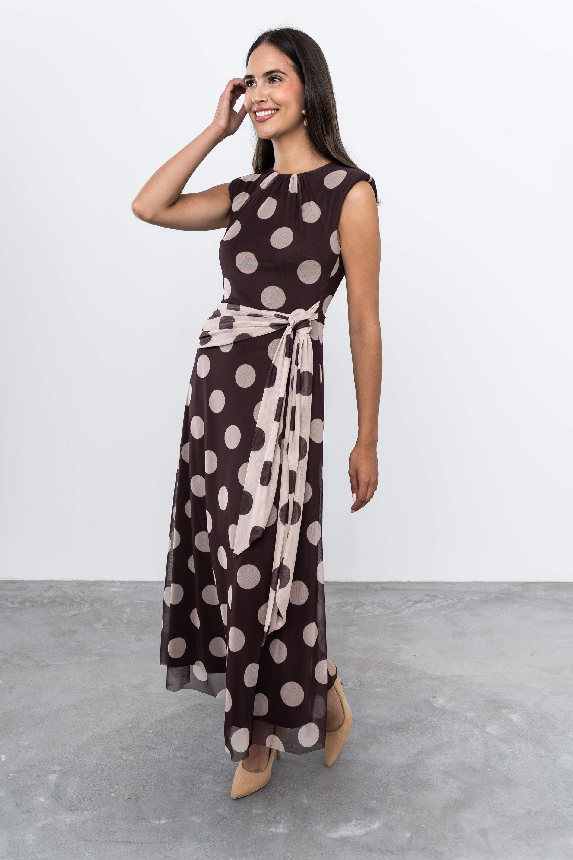 VESTIDO TUL TOPOS LAZO