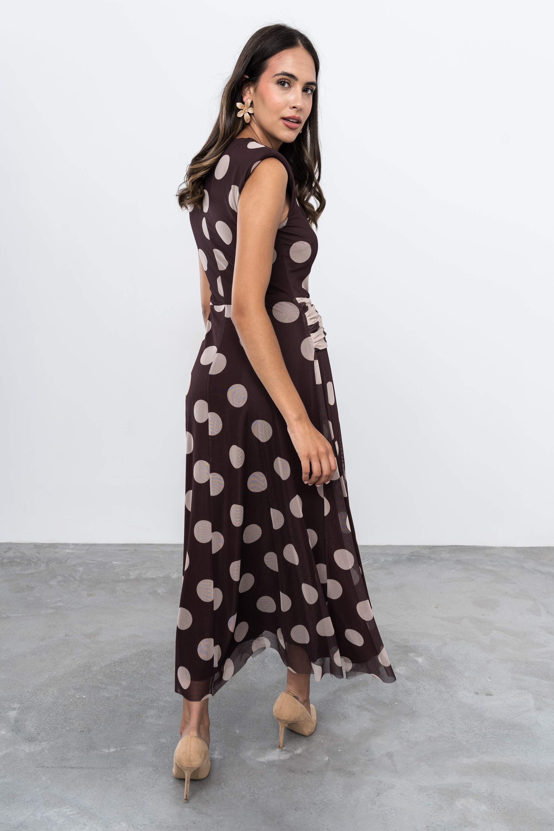 VESTIDO TUL TOPOS LAZO