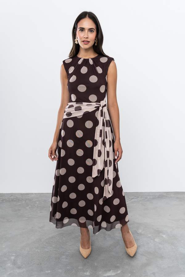 VESTIDO TUL TOPOS LAZO