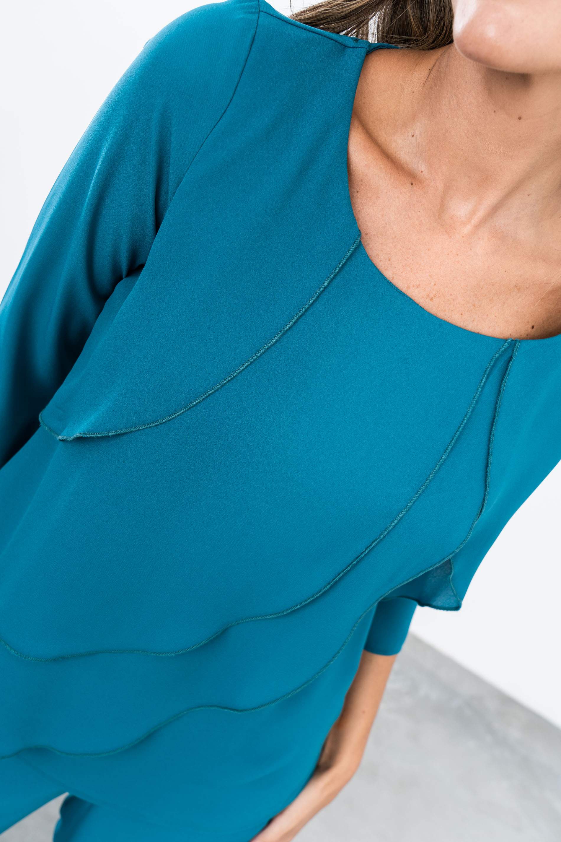 BLUSA GASA VOLANTES