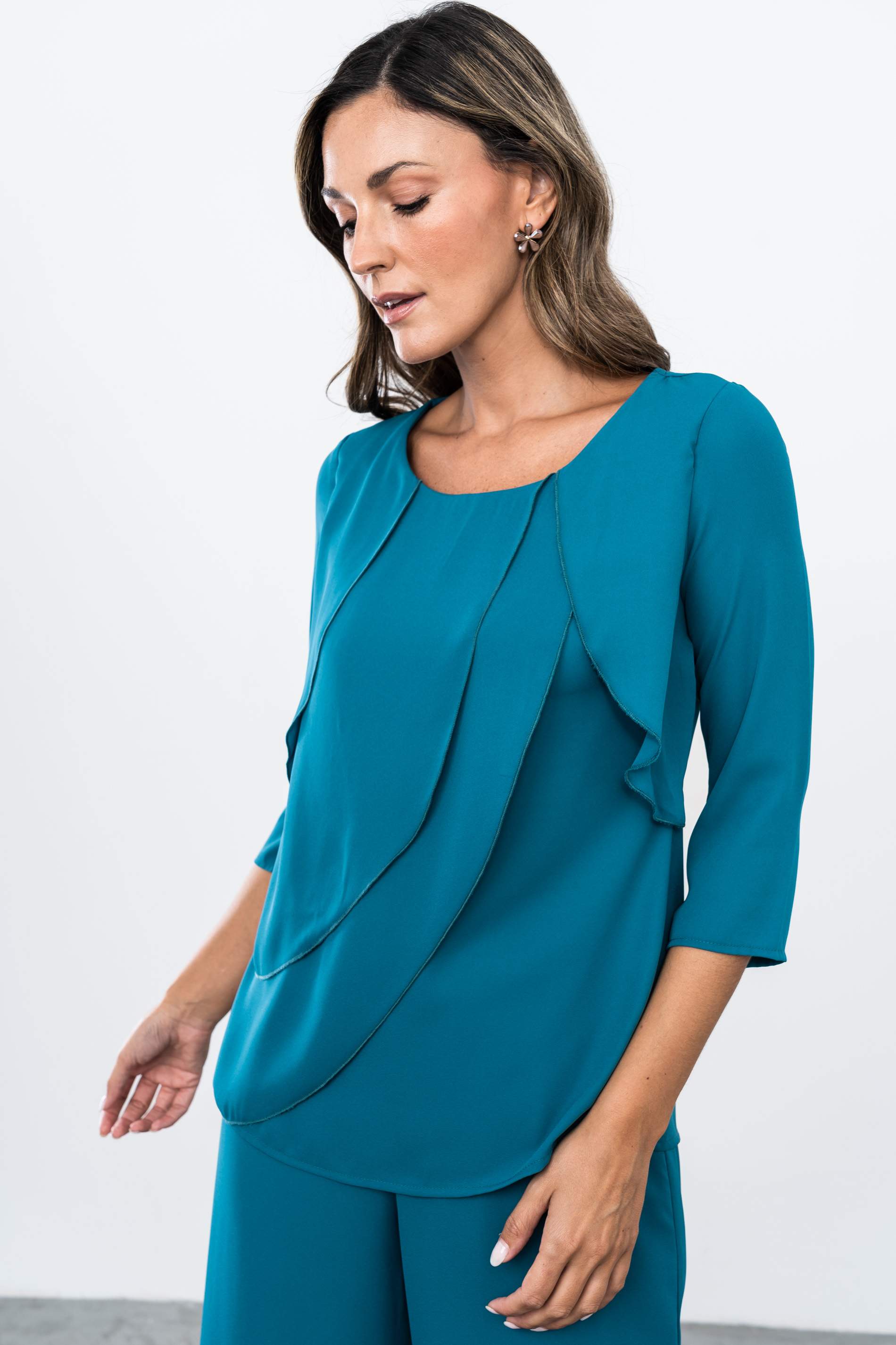 BLUSA GASA VOLANTES