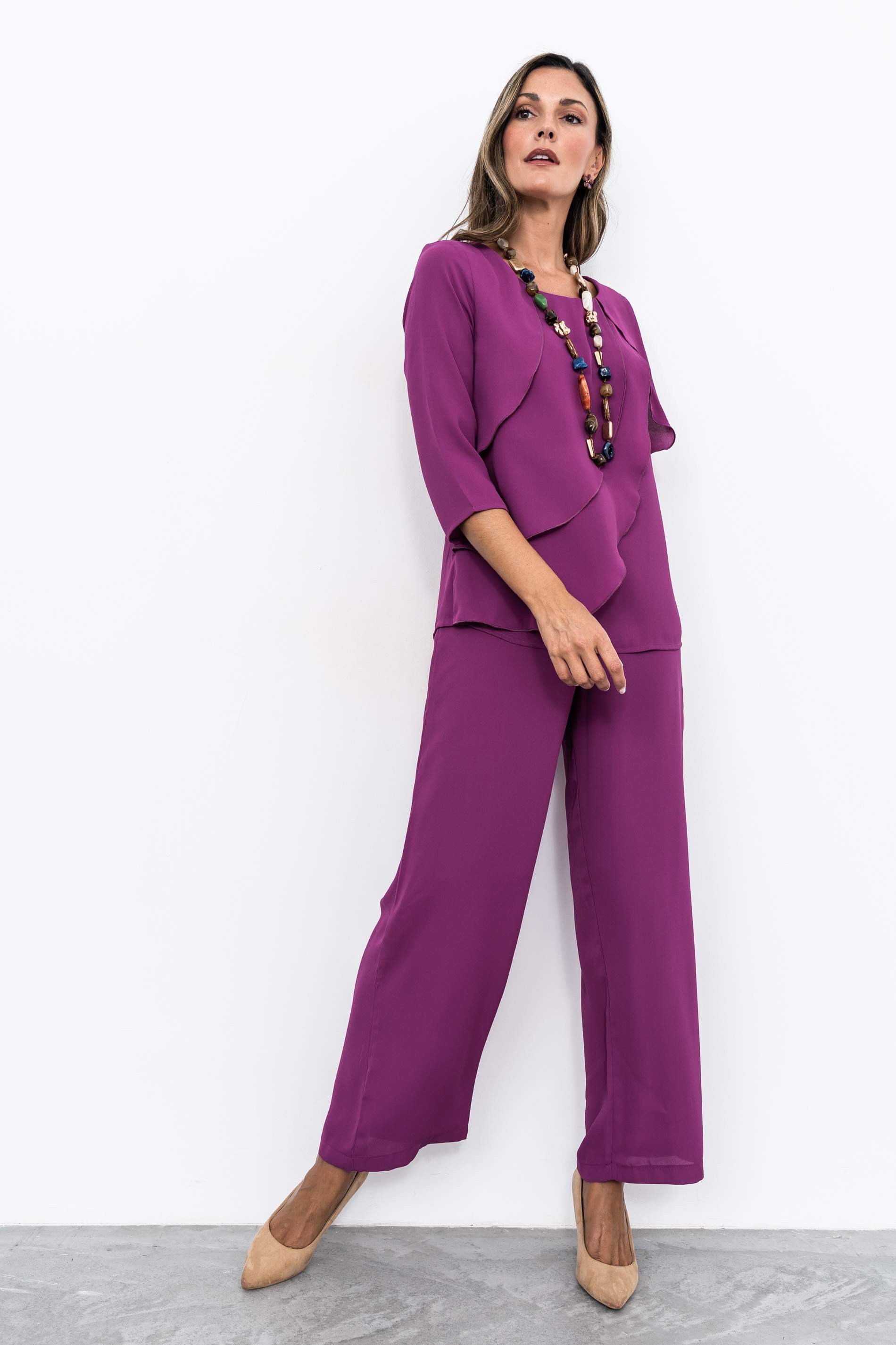BLUSA GASA VOLANTES BUGANVILLA
