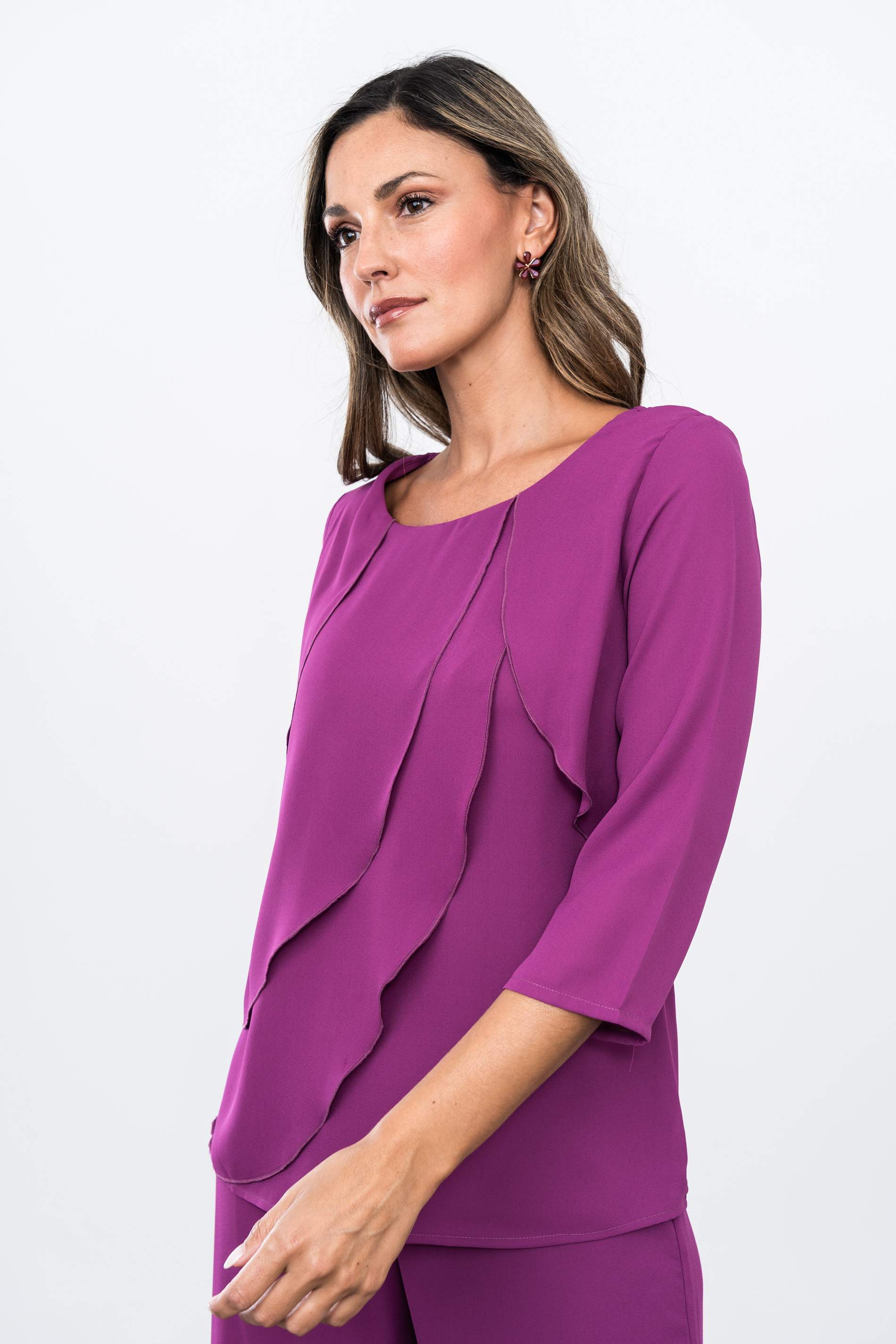 BLUSA GASA VOLANTES BUGANVILLA