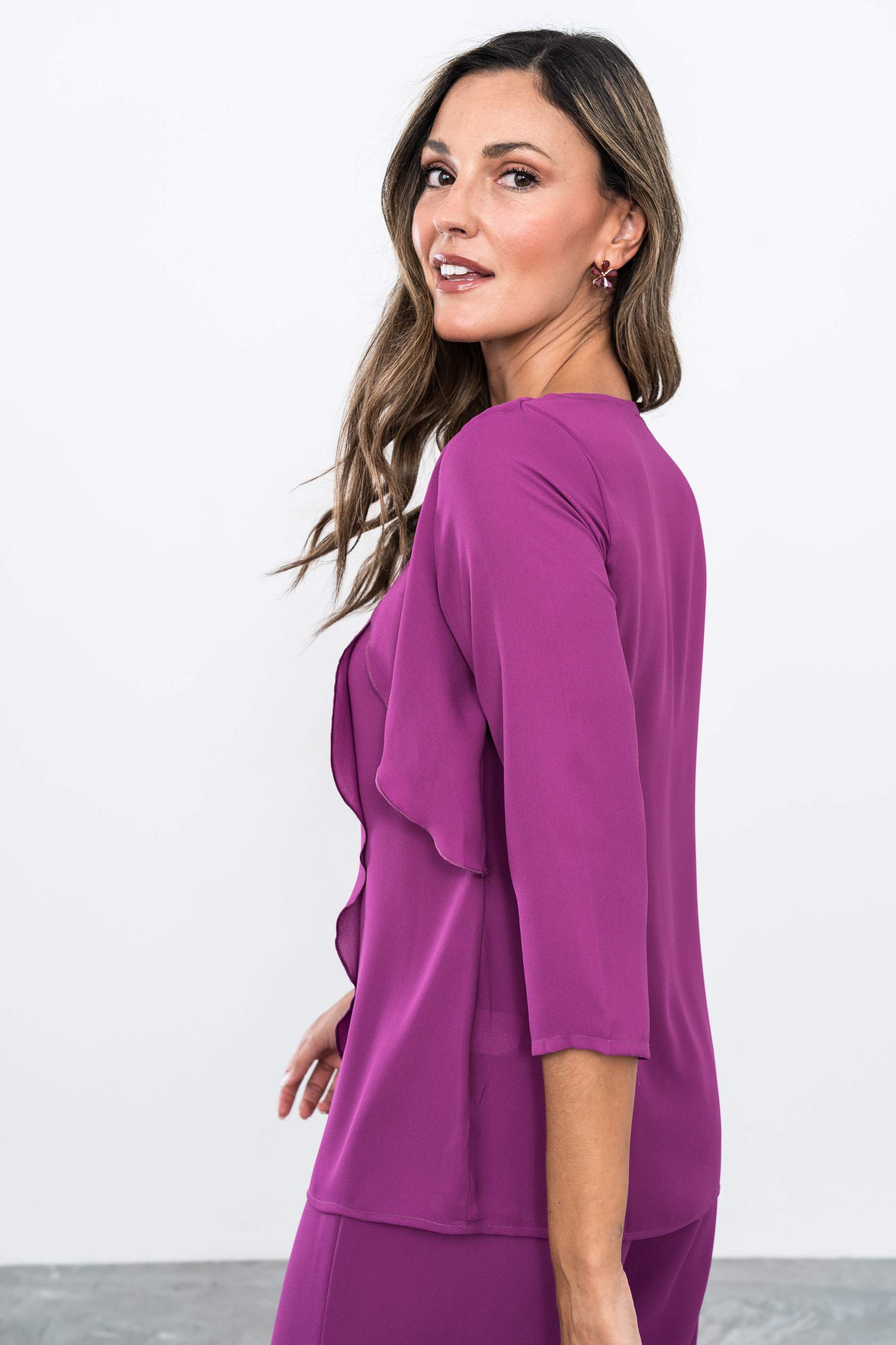 BLUSA GASA VOLANTES BUGANVILLA