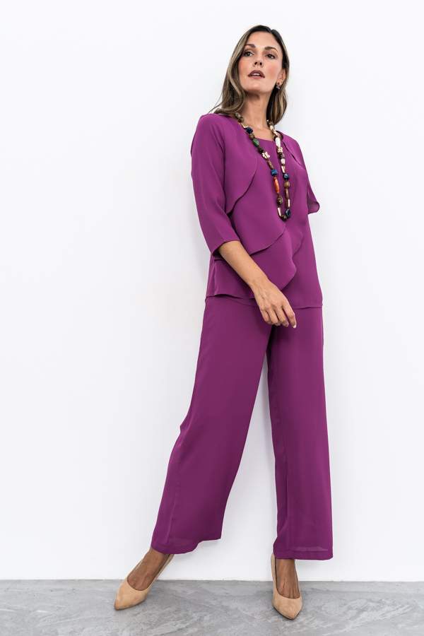BLUSA GASA VOLANTES BUGANVILLA