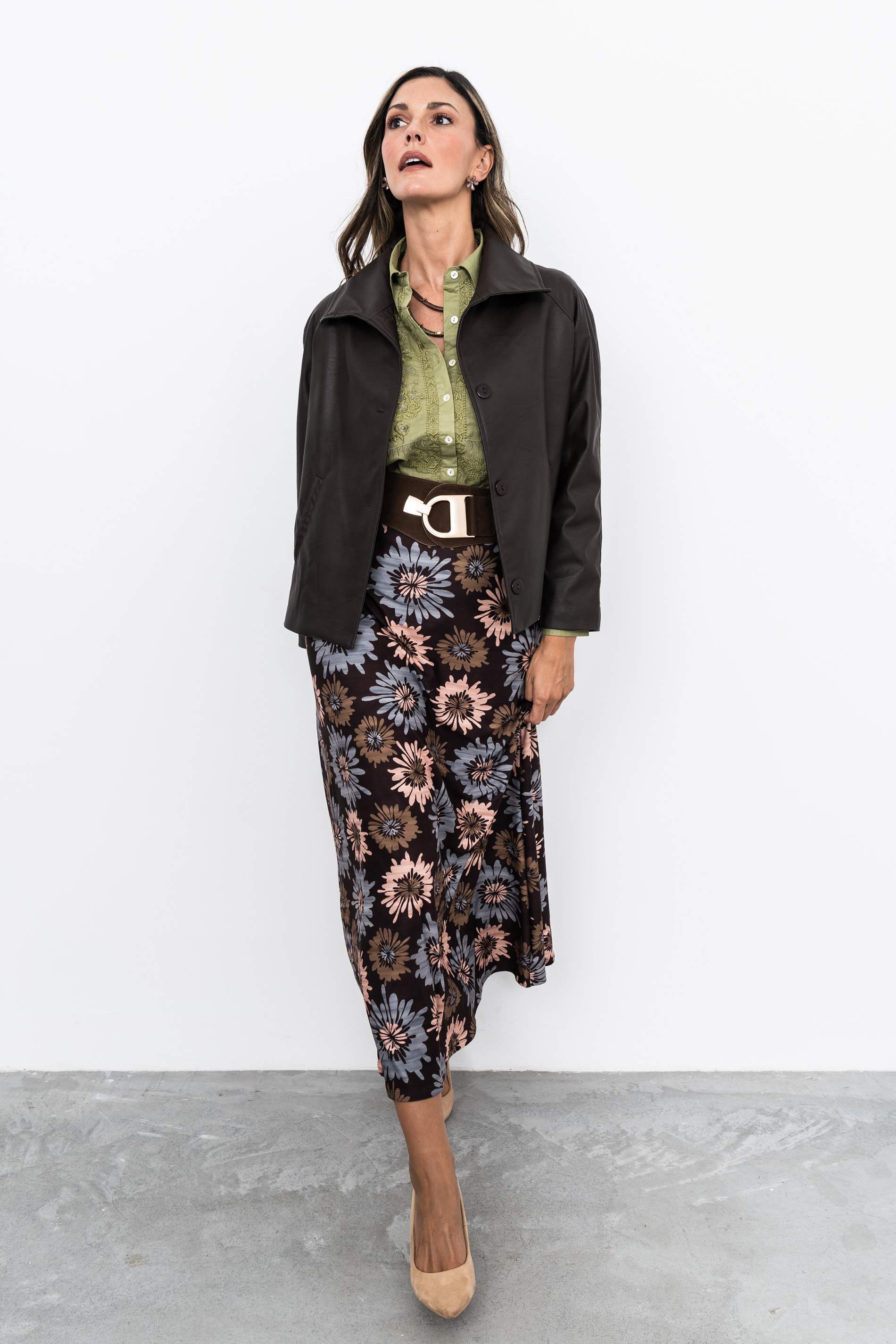 FALDA LARGA FLORAL