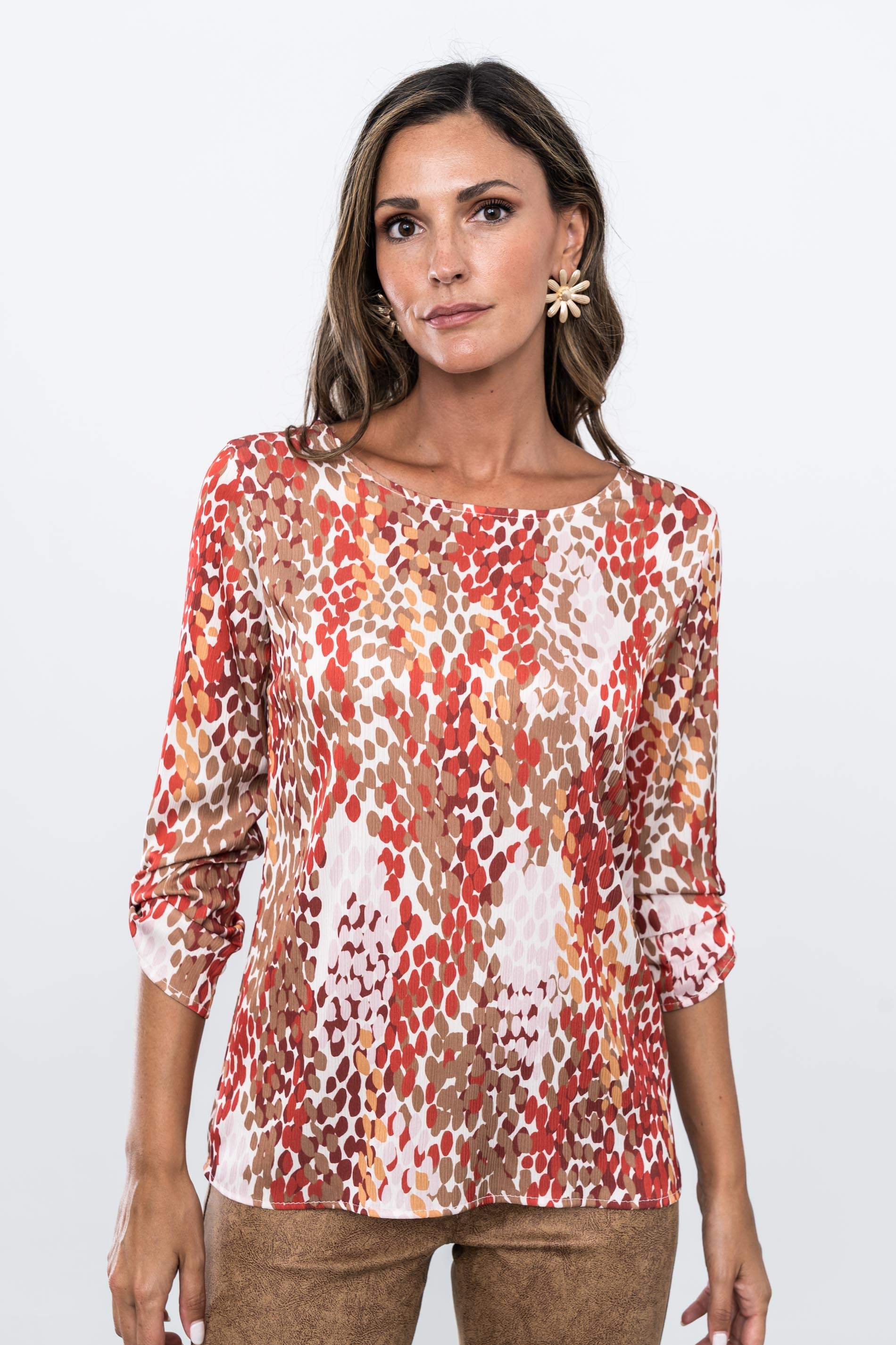 BLUSA RECOGIDO PUÑO MANCHAS
