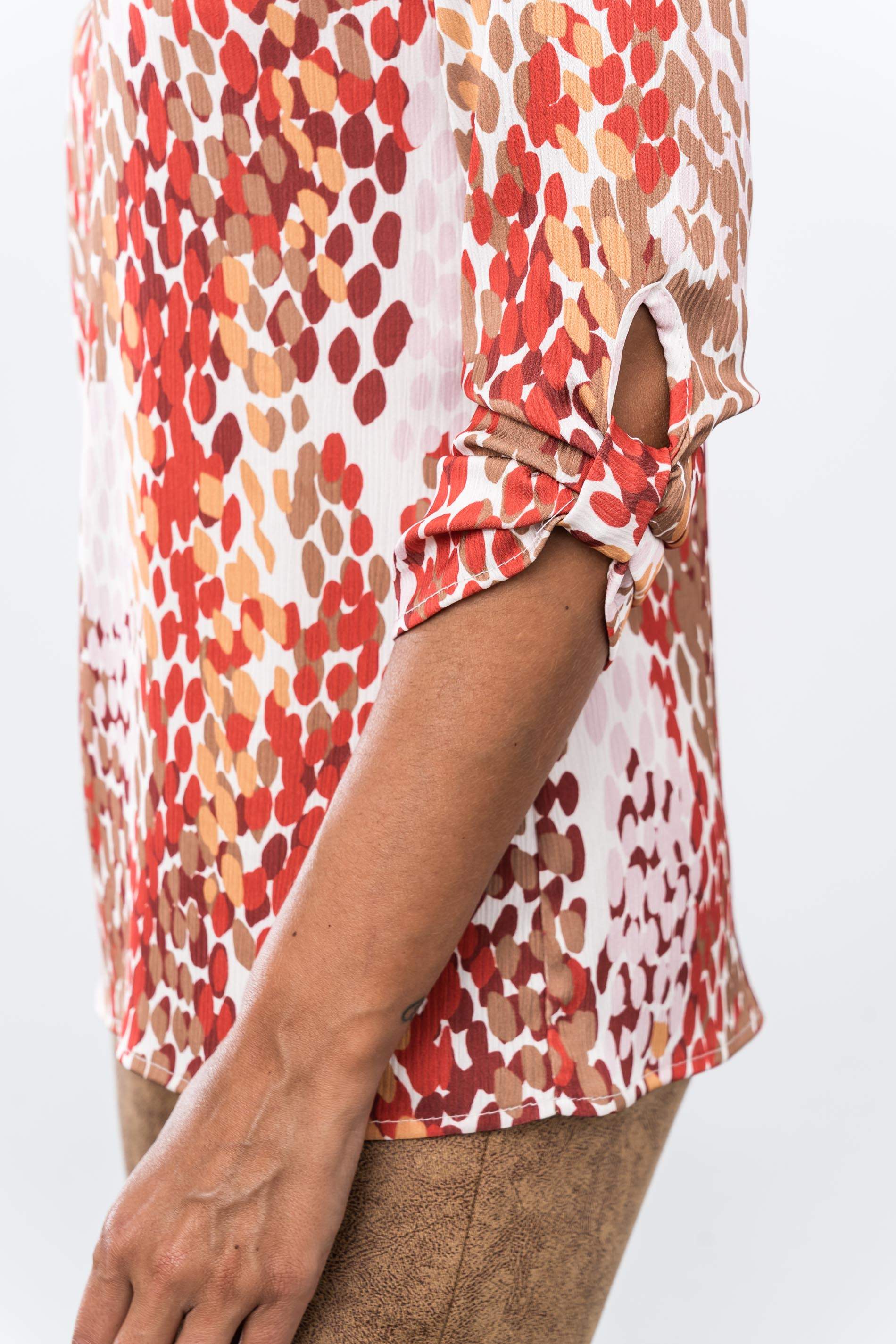 BLUSA RECOGIDO PUÑO MANCHAS