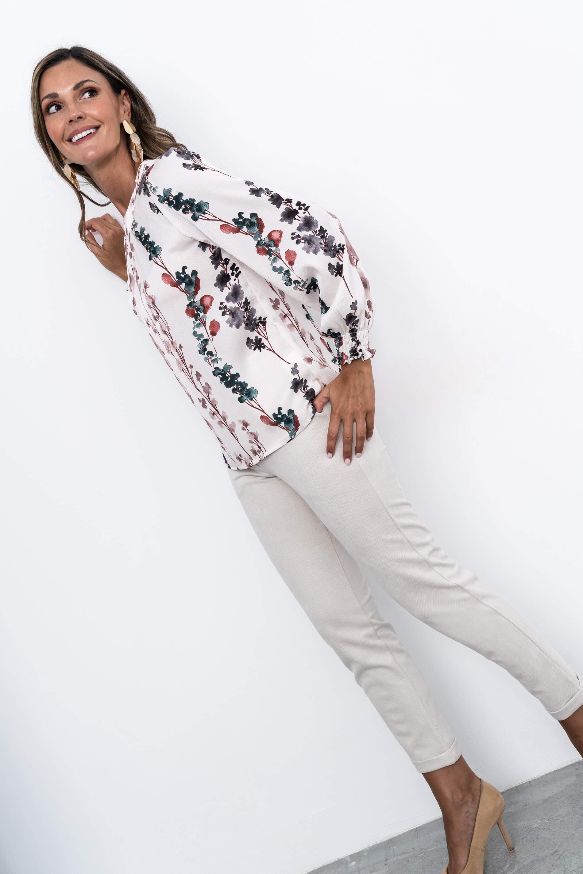 BLUSA FRUNCES FLORAL