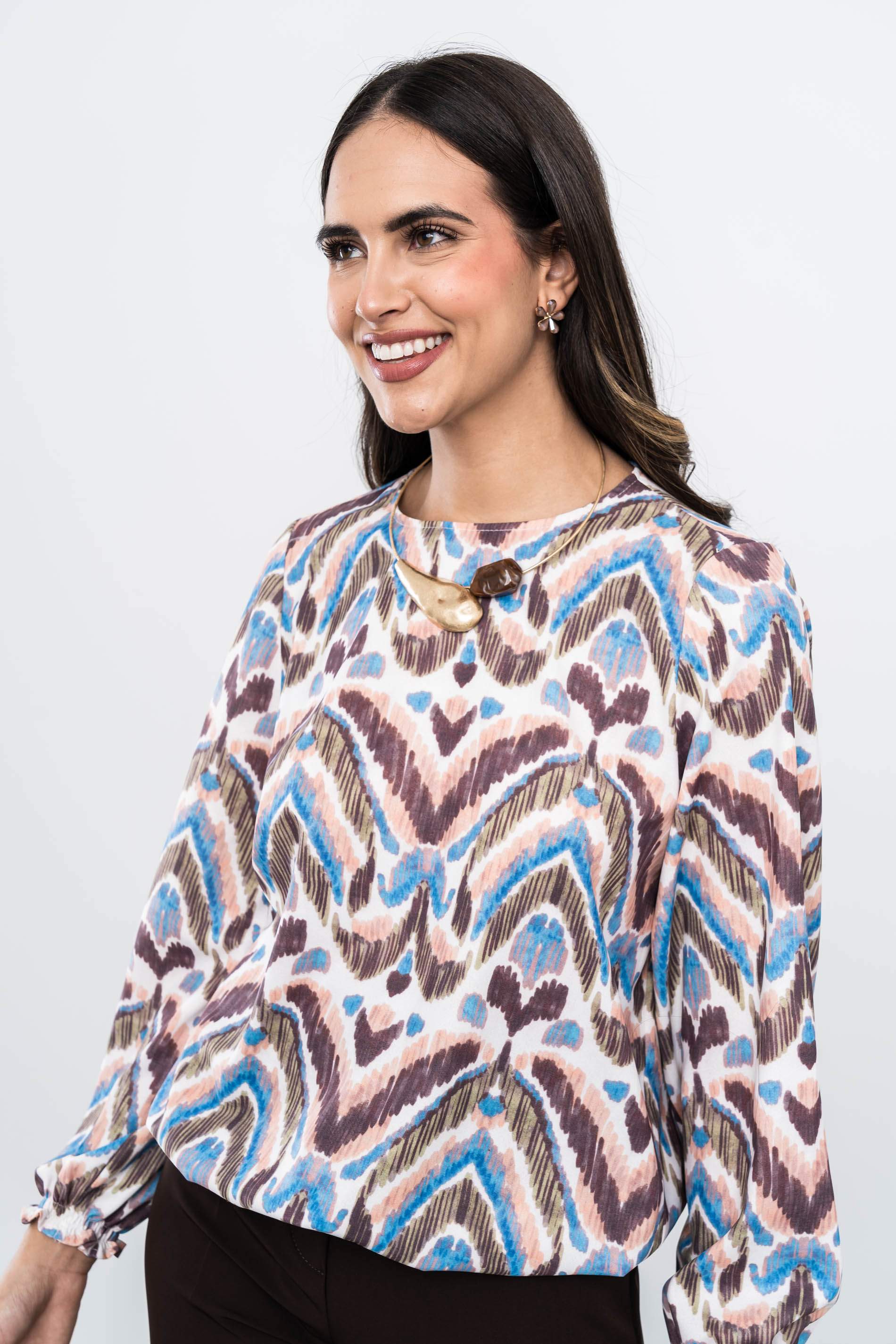 BLUSA RECOGIDA AZTECA