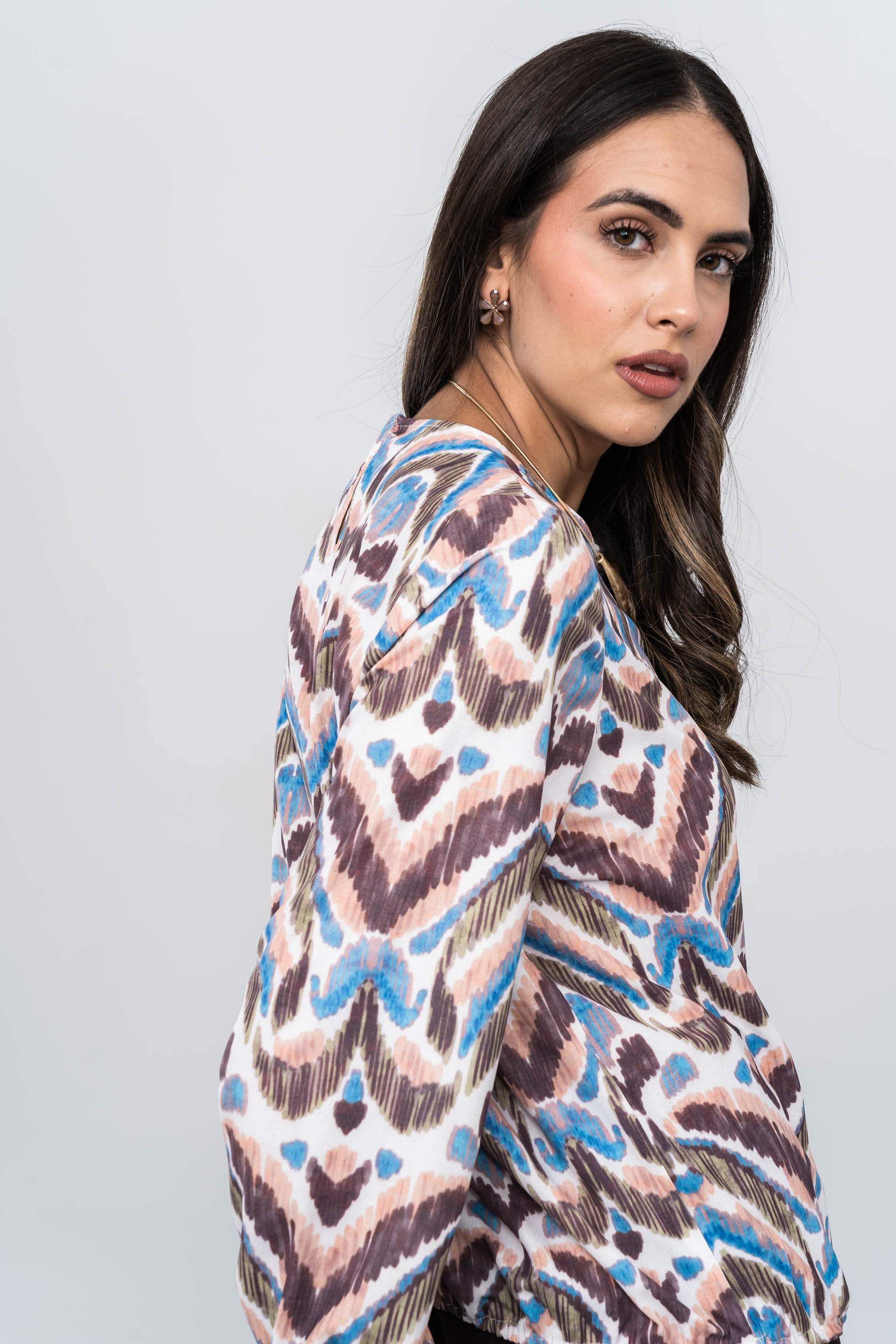 BLUSA RECOGIDA AZTECA