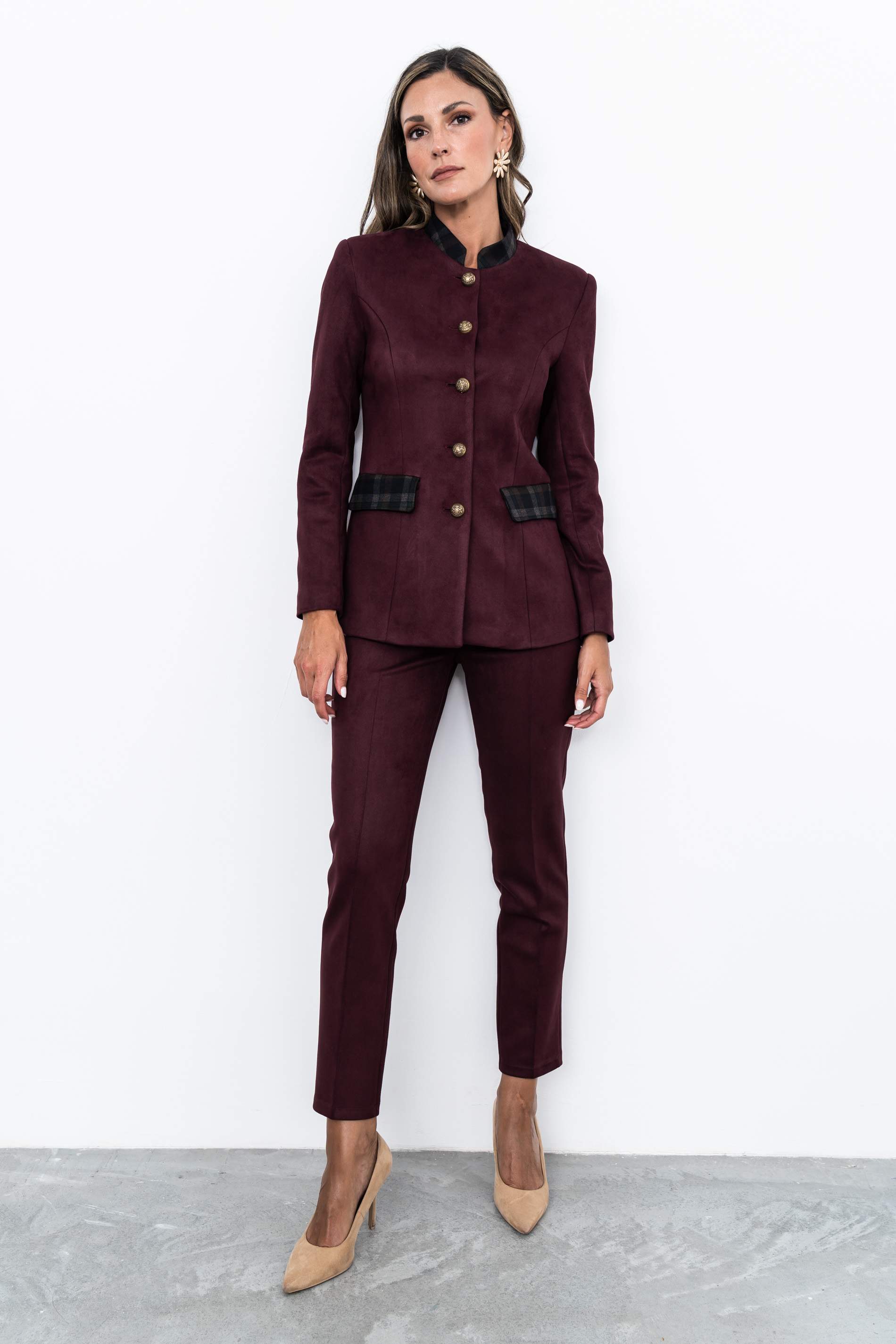 CHAQUETA ABOTONADA EFECTO ANTE