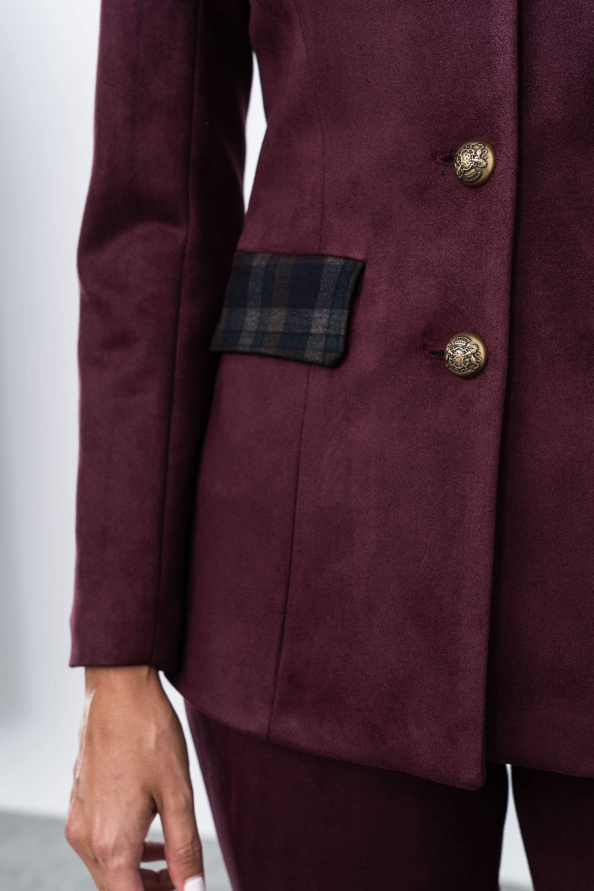 CHAQUETA ABOTONADA EFECTO ANTE