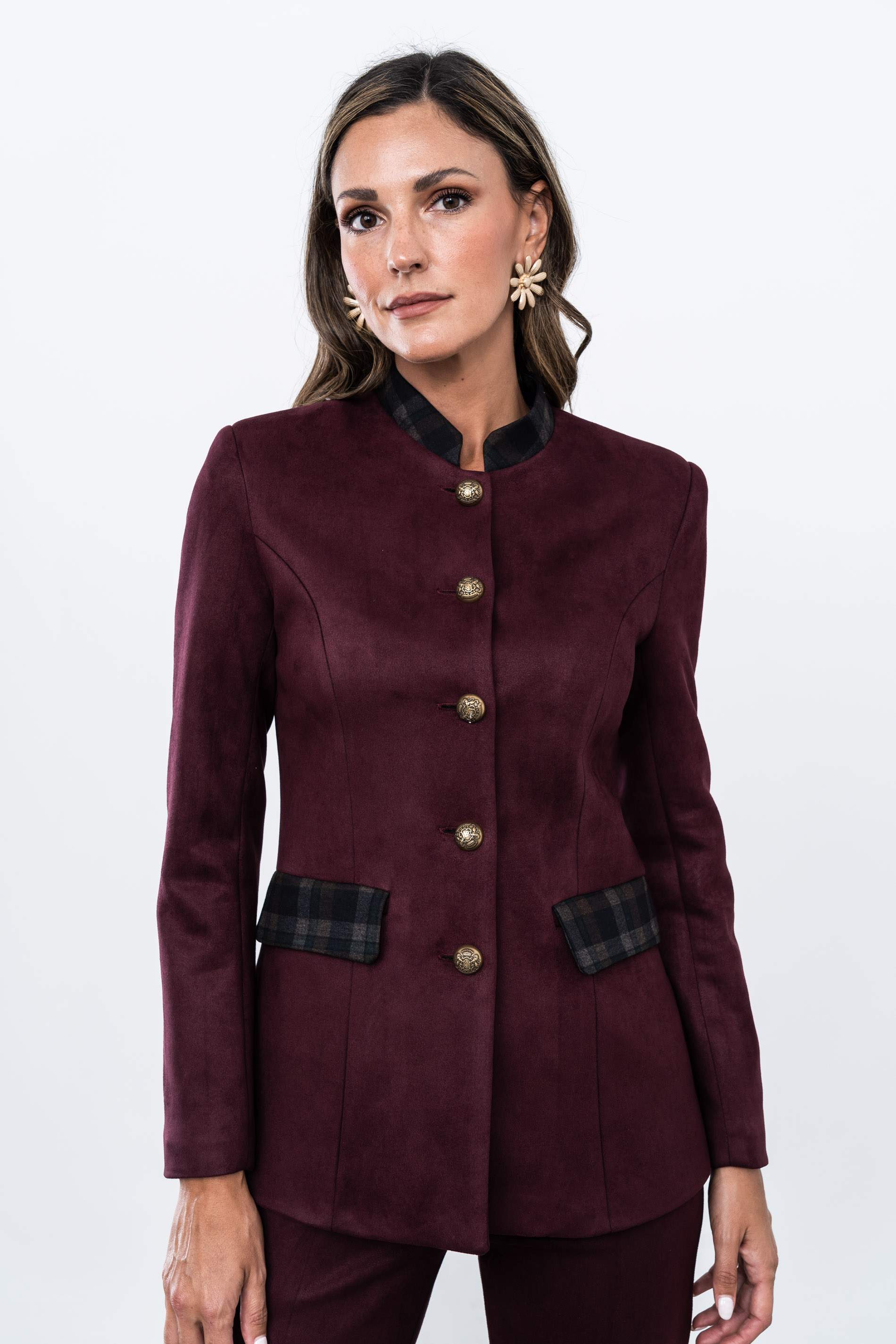 CHAQUETA ABOTONADA EFECTO ANTE