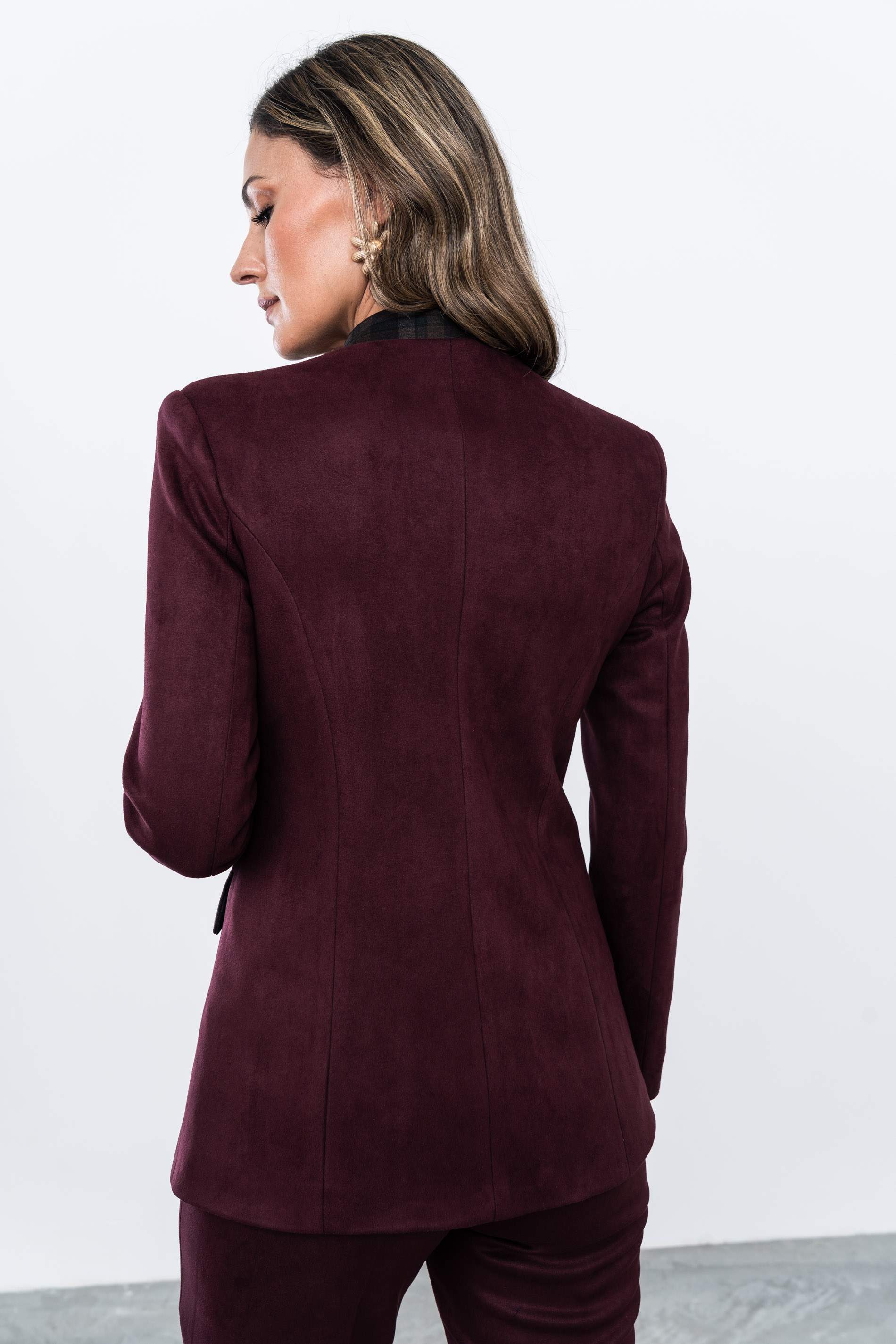 CHAQUETA ABOTONADA EFECTO ANTE