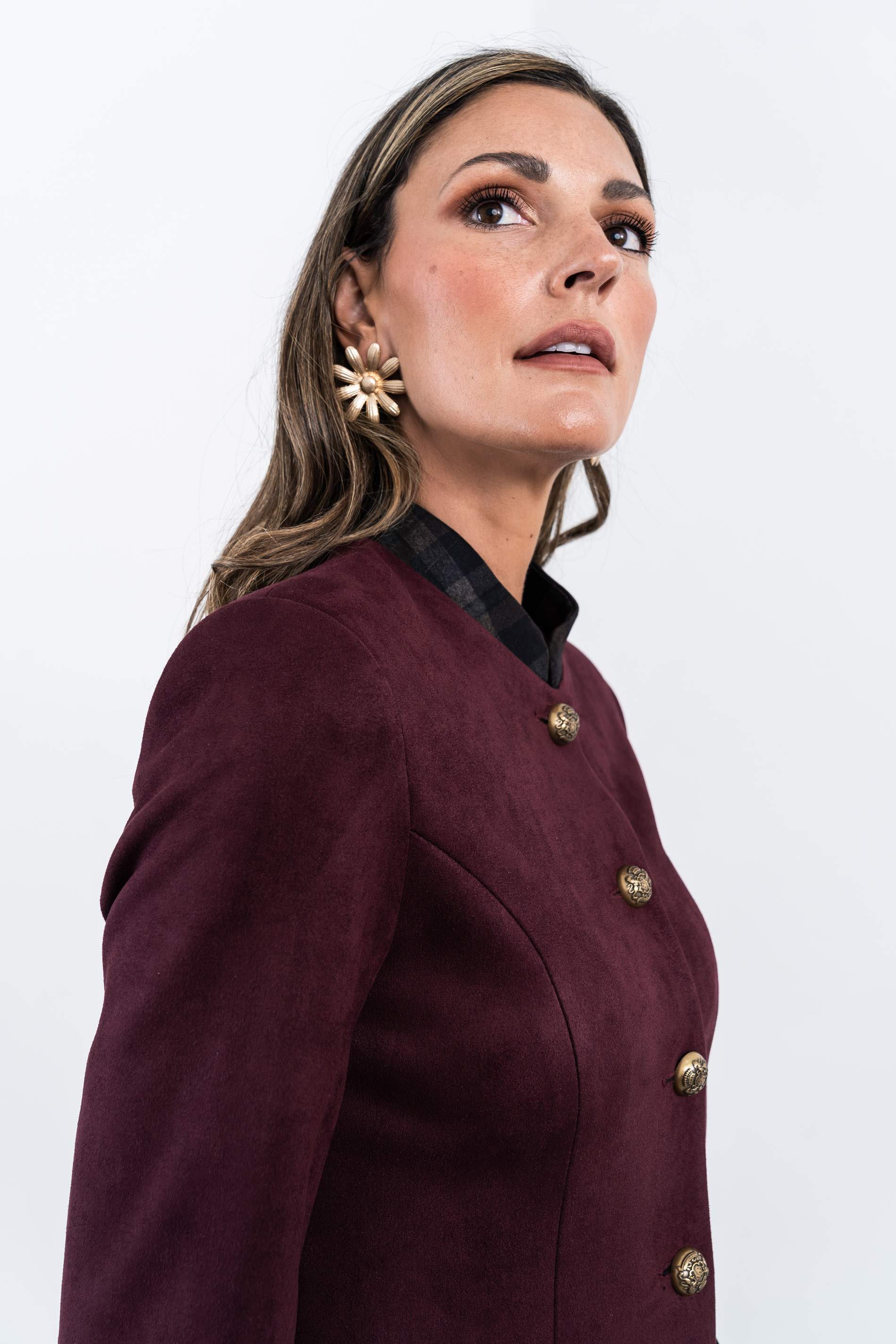 CHAQUETA ABOTONADA EFECTO ANTE
