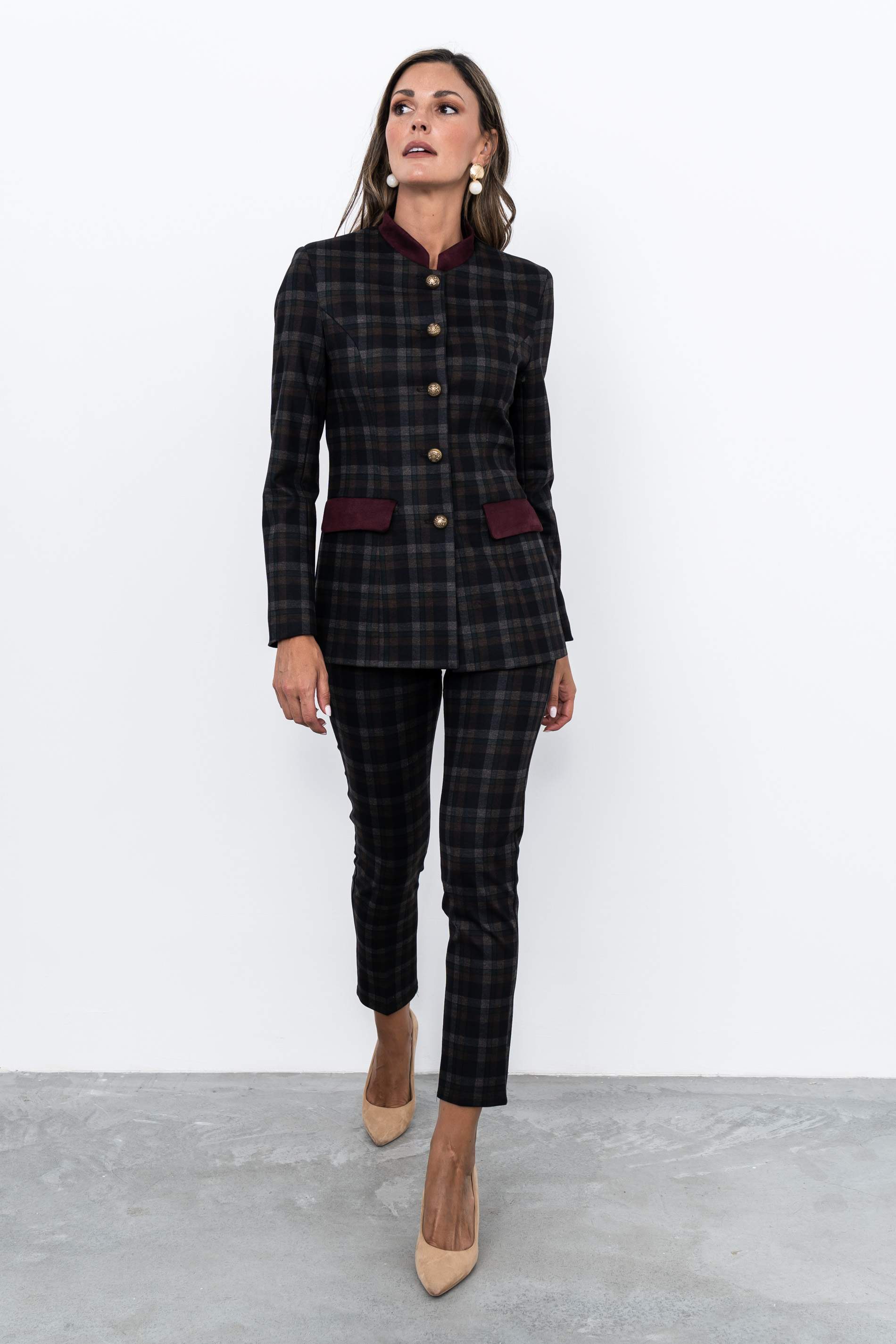 CHAQUETA ABOTONADA CUADROS