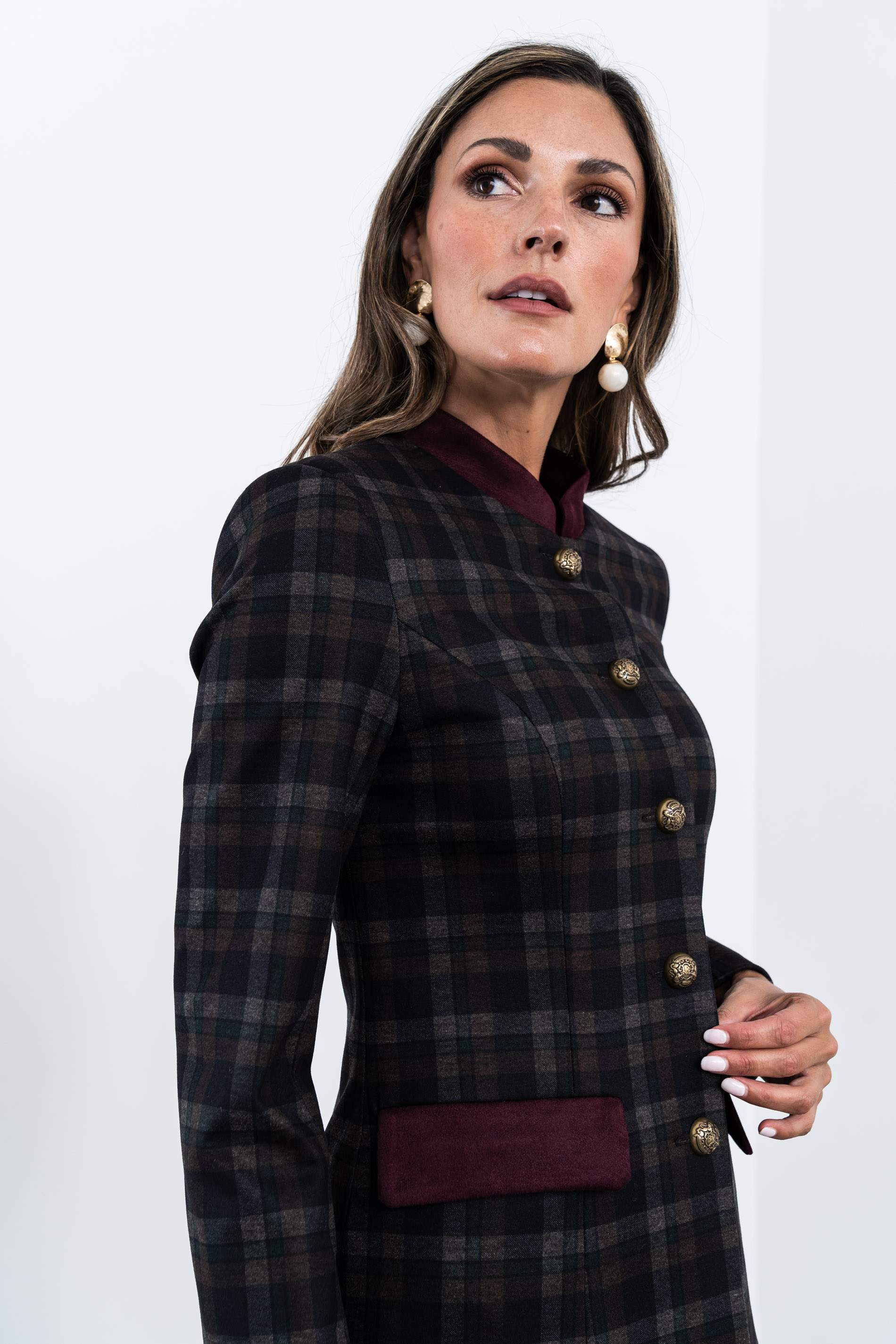 CHAQUETA ABOTONADA CUADROS