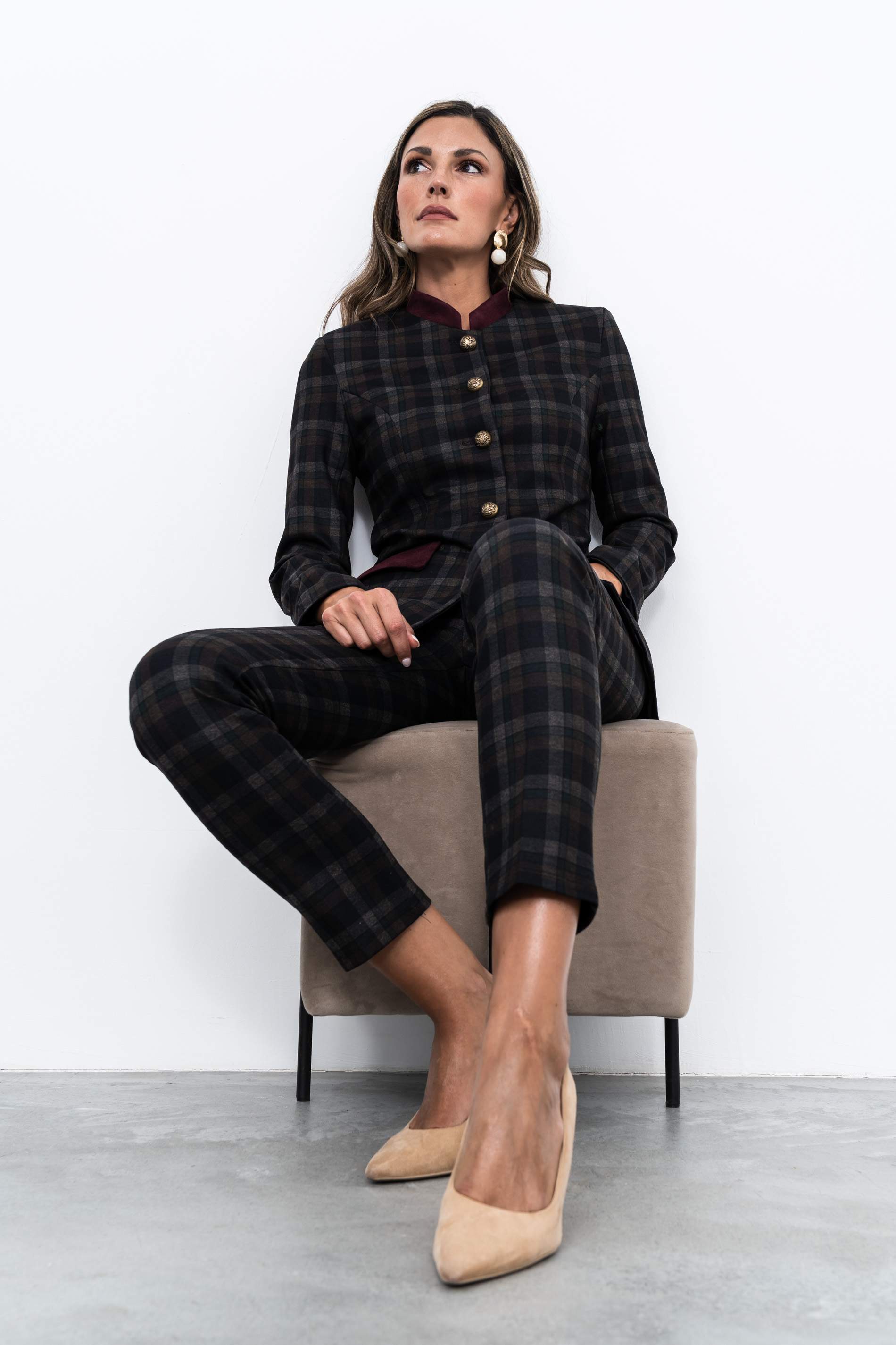 CHAQUETA ABOTONADA CUADROS