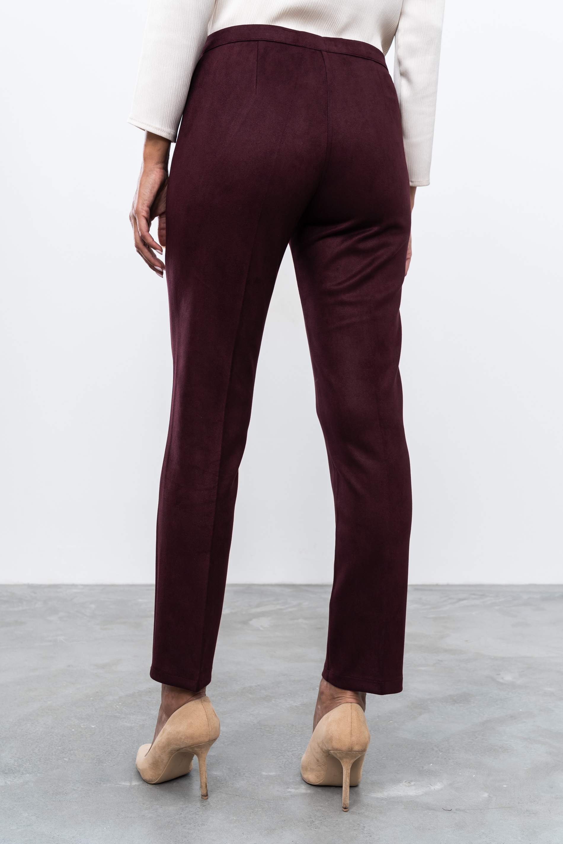 PANTALON EFECTO ANTE BURDEOS