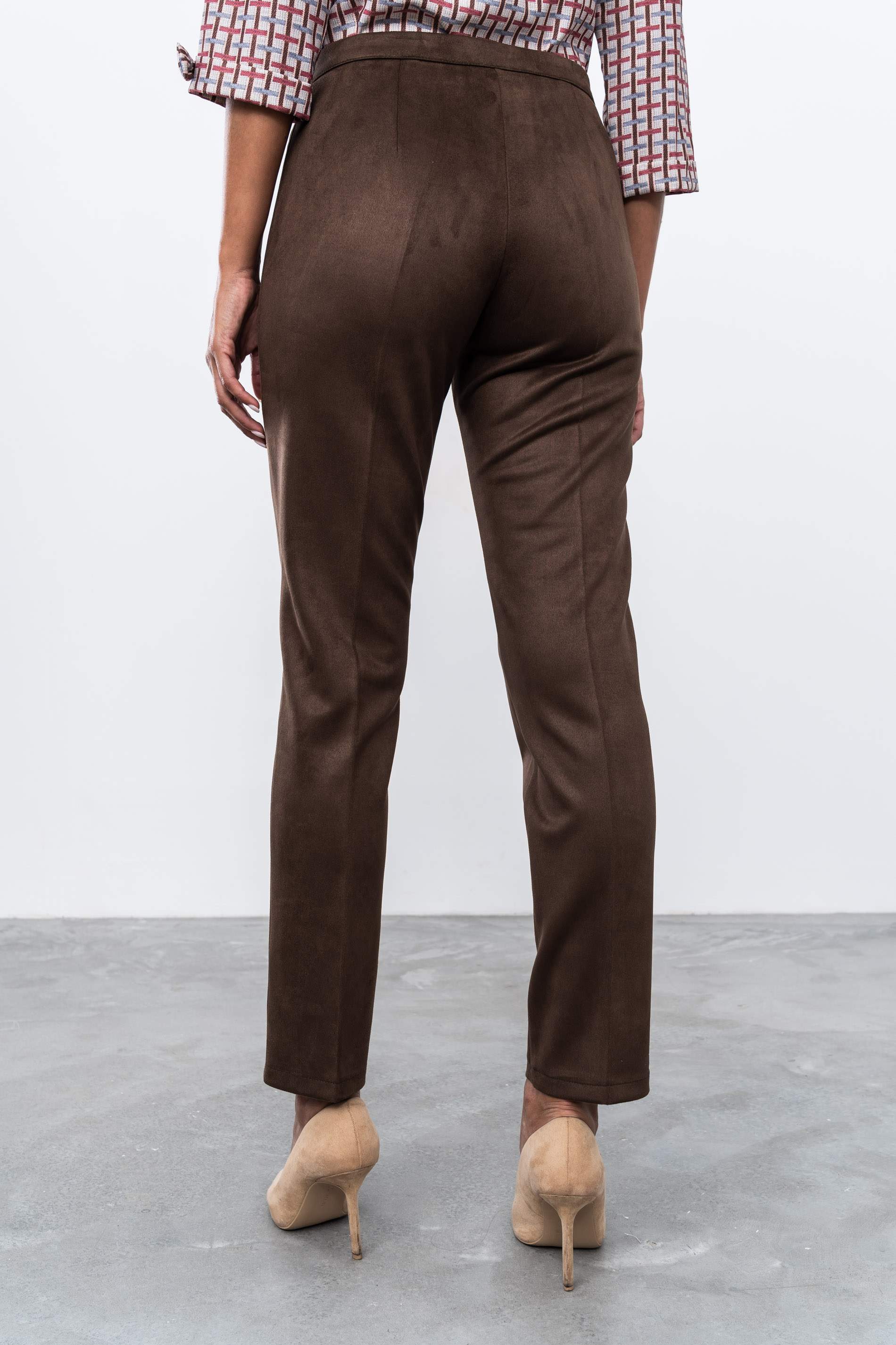PANTALÓN EFECTO ANTE MARRÓN