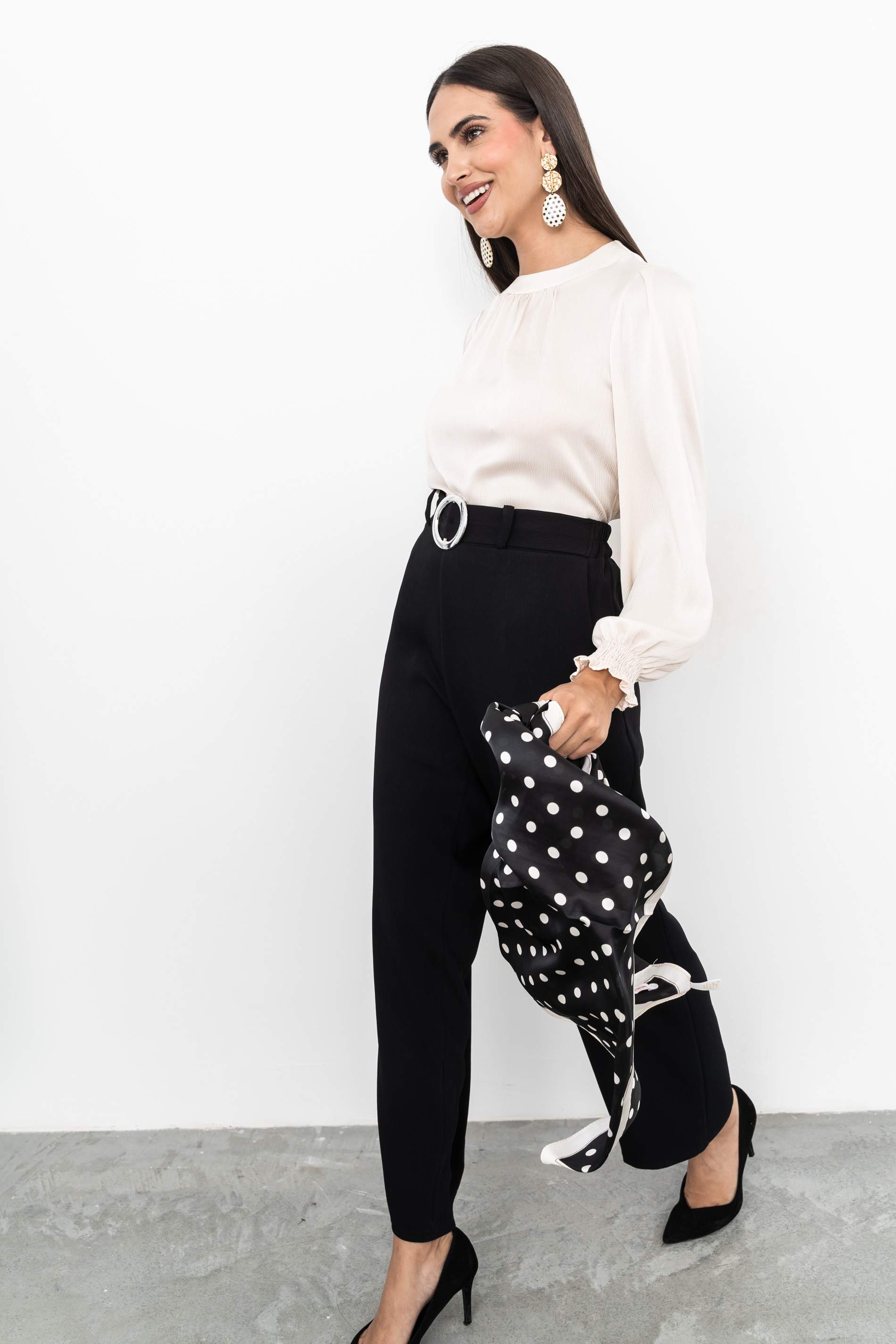 BLUSA FRUNCES MARFIL