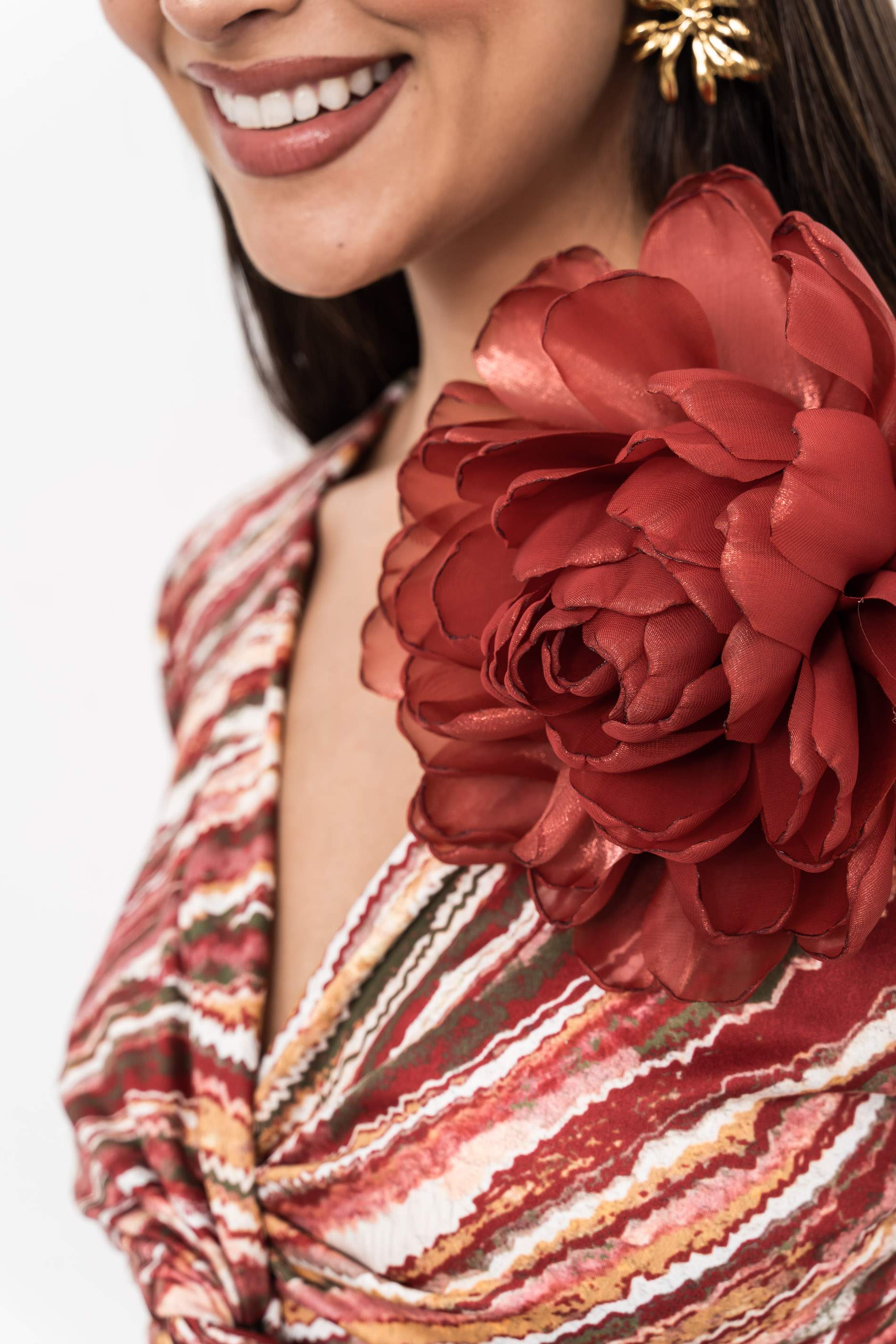 BROCHE FLOR SATINADA CALDERA