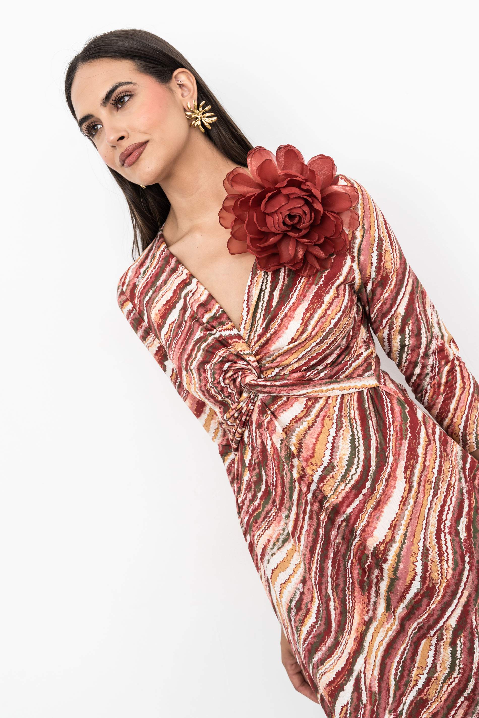 BROCHE FLOR SATINADA CALDERA