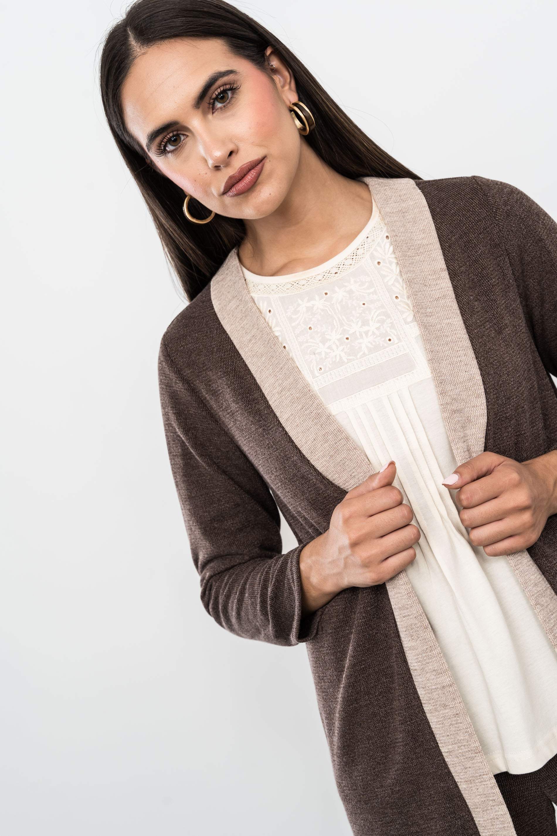 CHAQUETA PUNTO TEXTURA