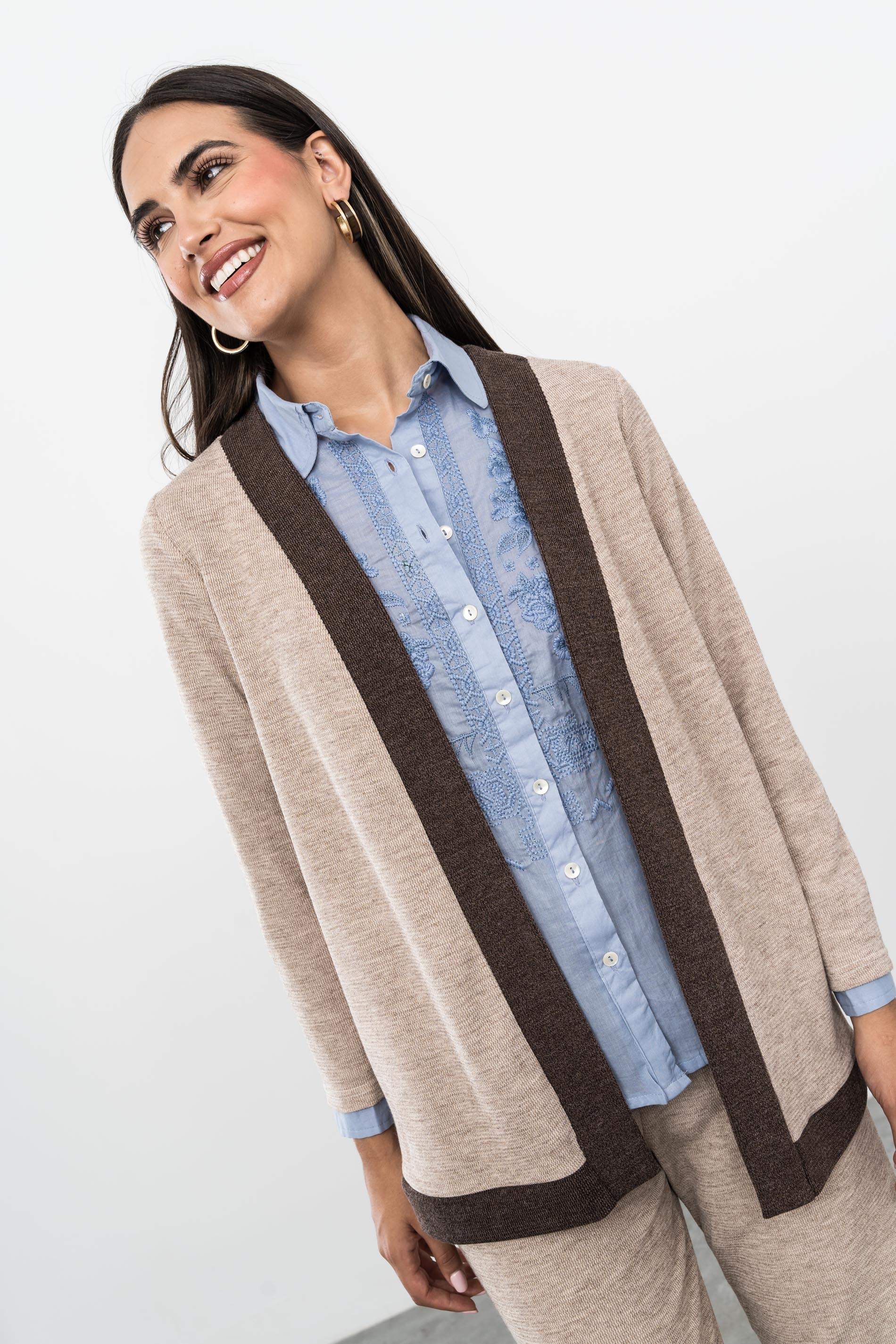 CHAQUETA PUNTO TEXTURA