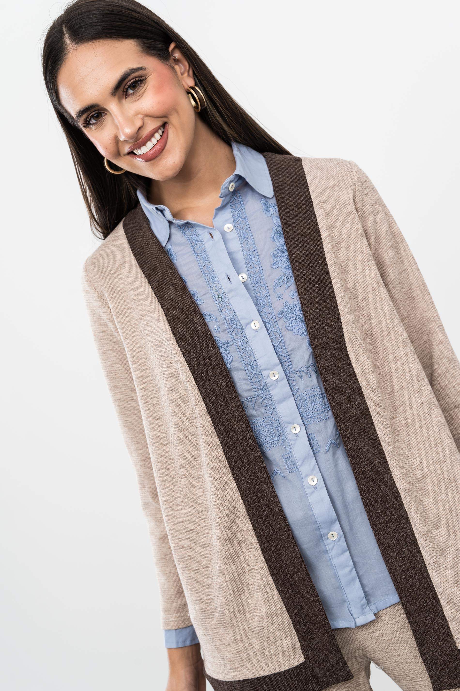 CHAQUETA PUNTO TEXTURA