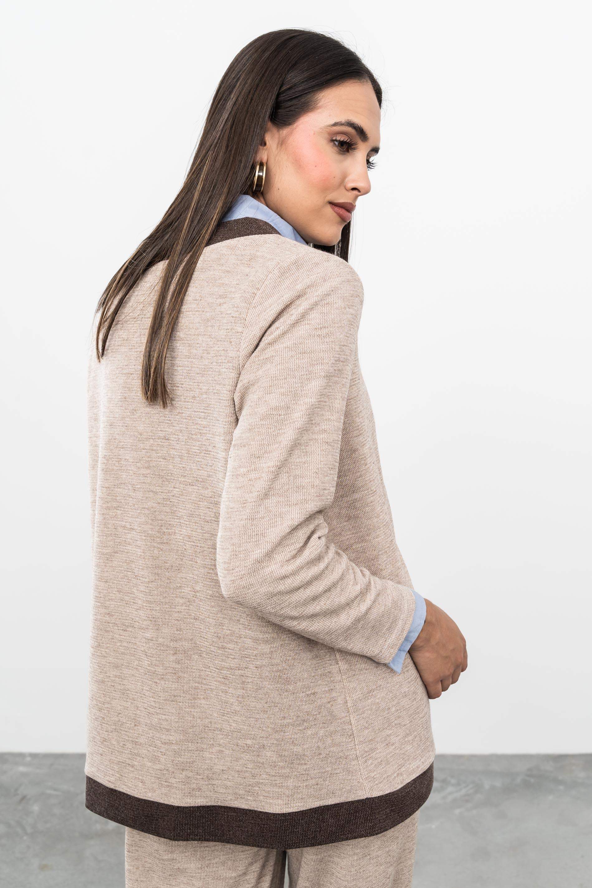 CHAQUETA PUNTO TEXTURA