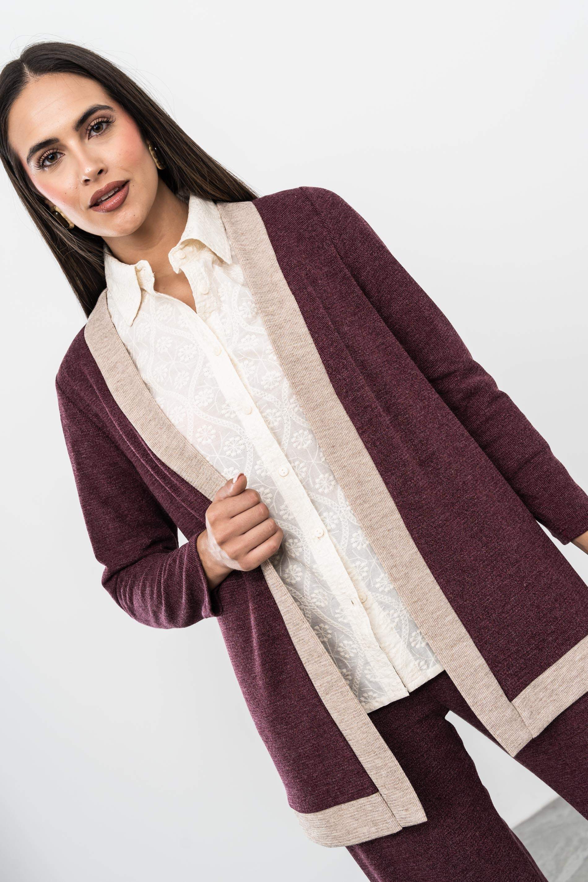 CHAQUETA PUNTO TEXTURA