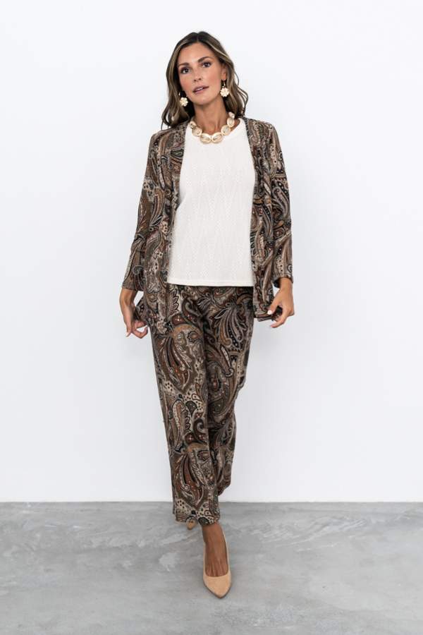 CHAQUETA PUNTO TEXTURA FLOR