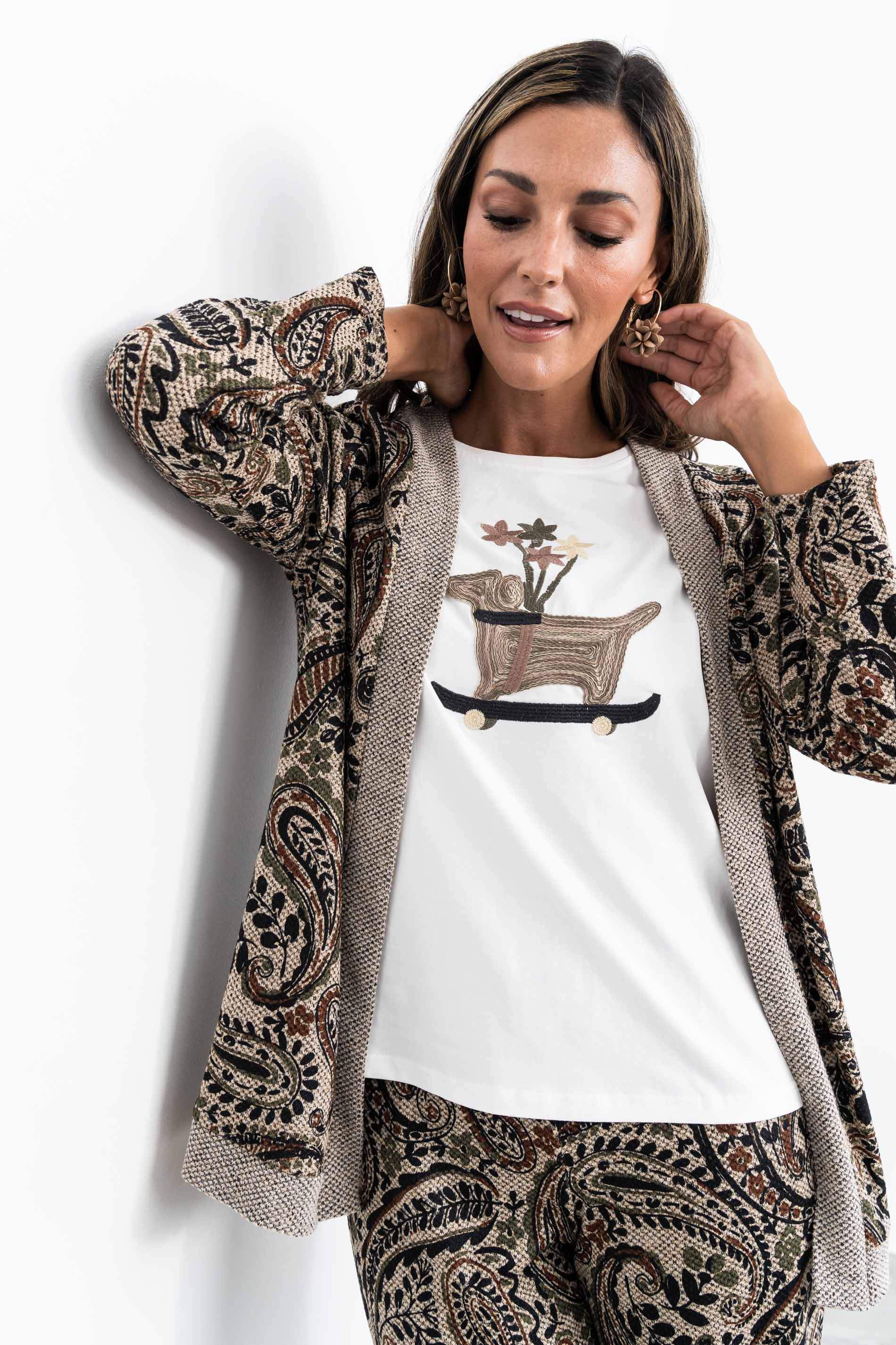 CHAQUETA PUNTO TEXTURA CACHEMIRE