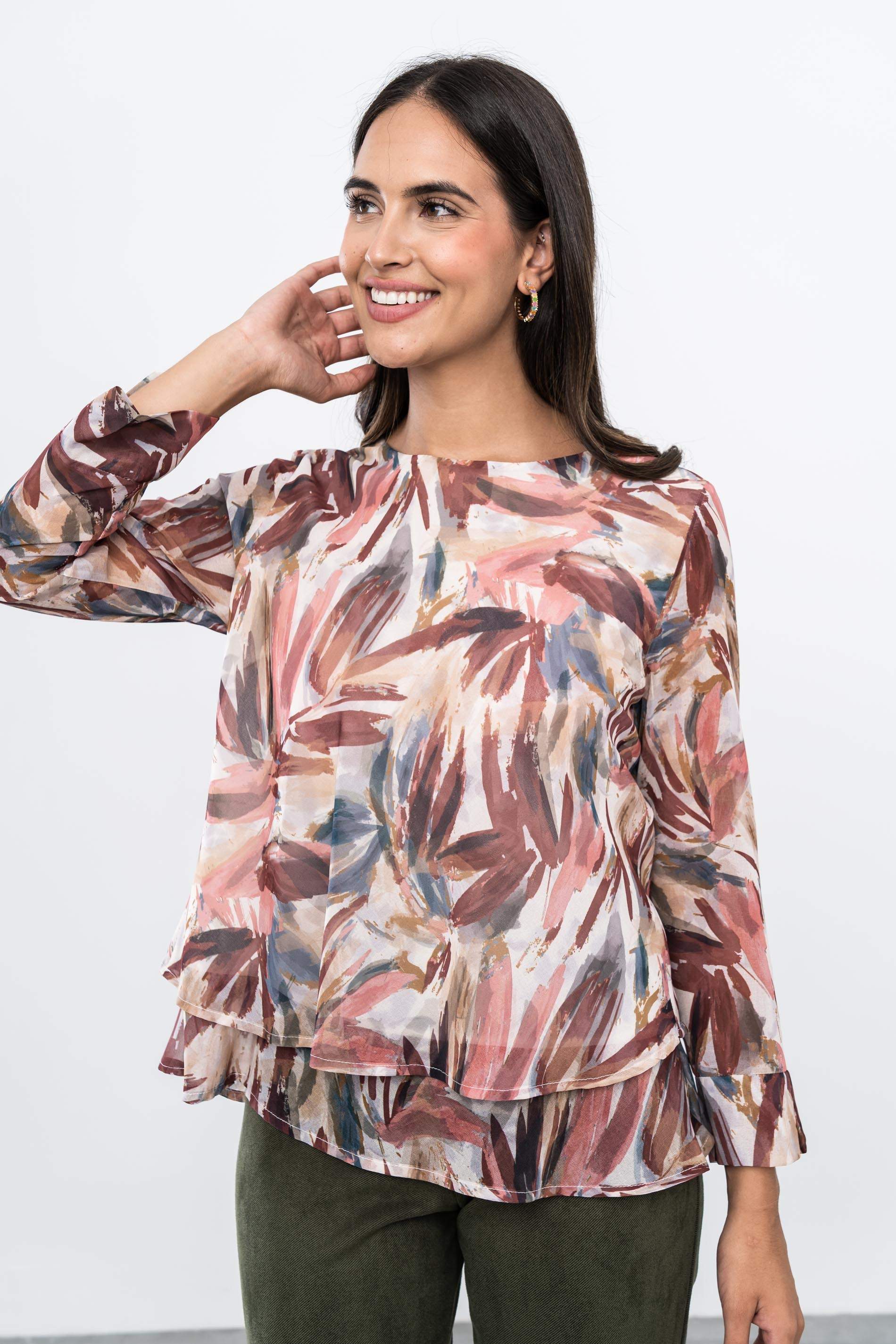 BLUSA DOBLE CAPA FLORAL