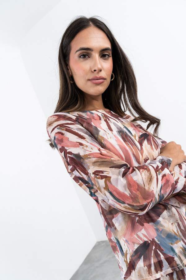 BLUSA DOBLE CAPA FLORAL