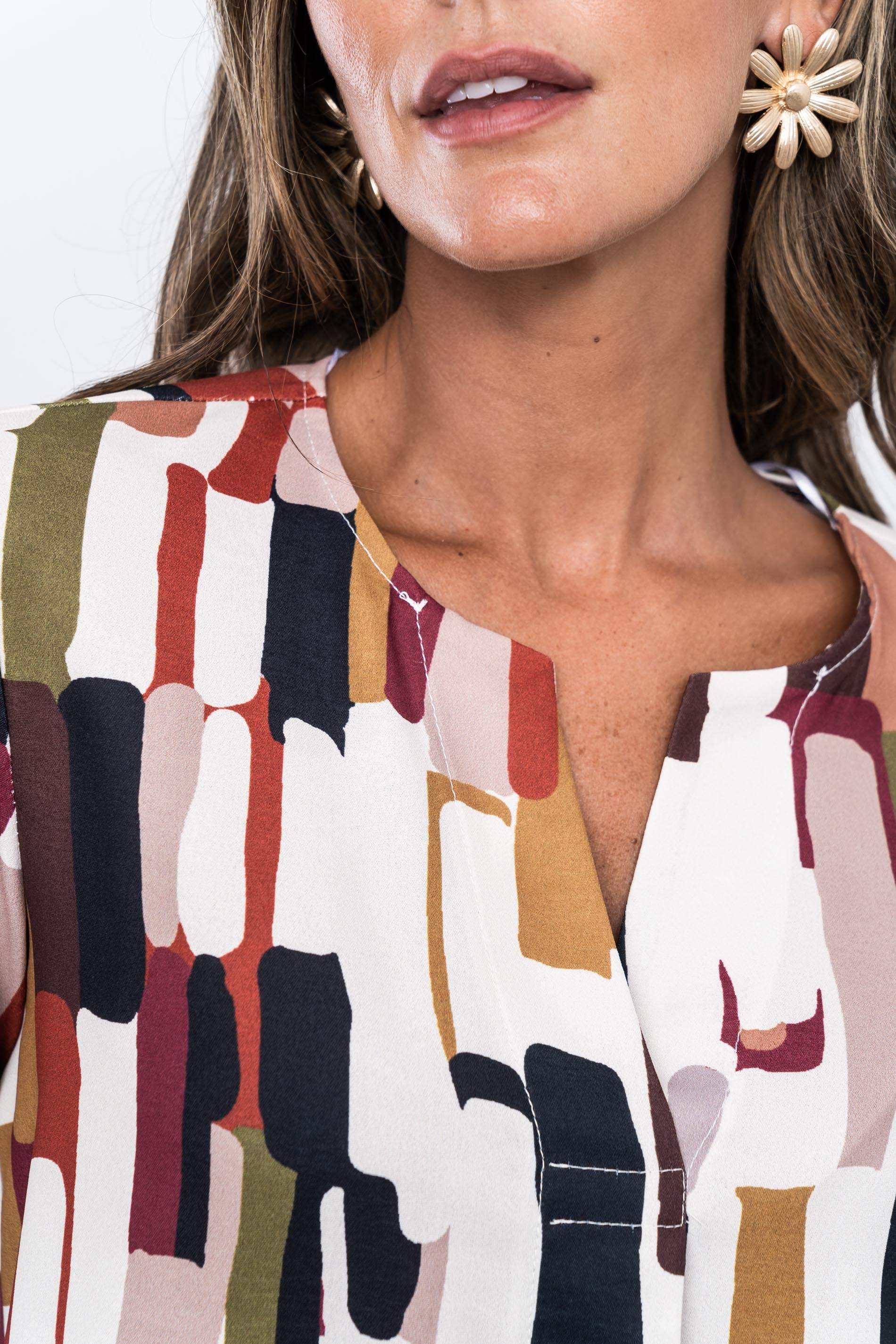 BLUSA TABLA TRAZOS COLOR