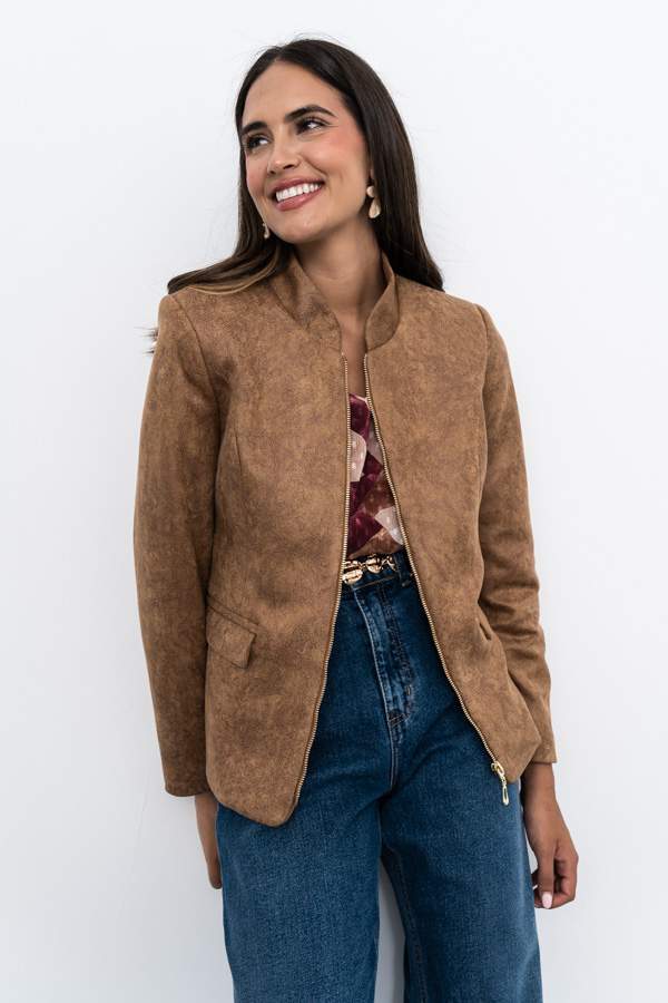 CHAQUETA EFECTO PIEL