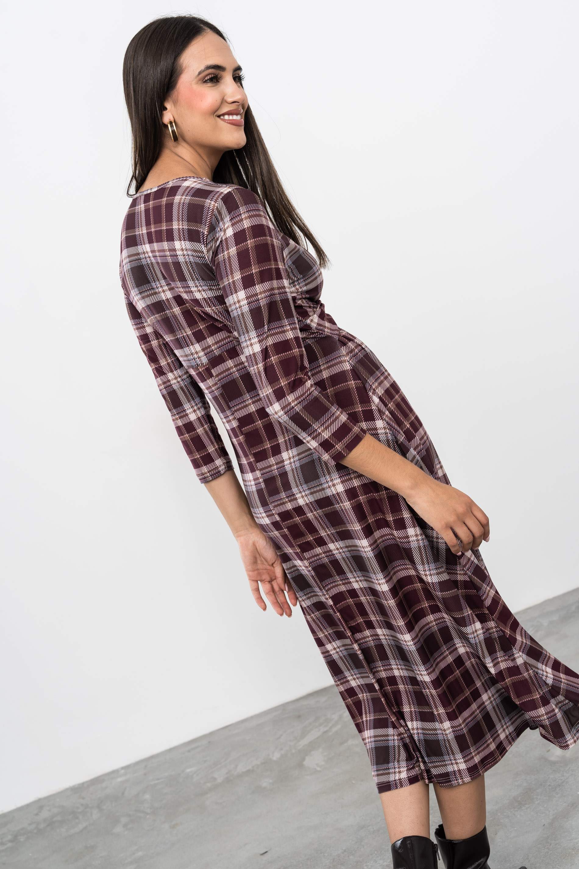 VESTIDO NUDO CUADROS