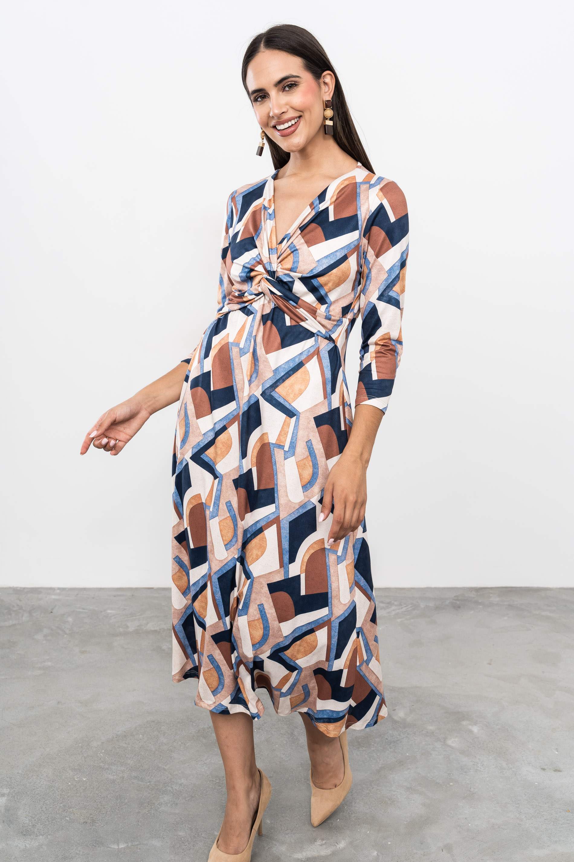 VESTIDO NUDO GEOMETRICOS