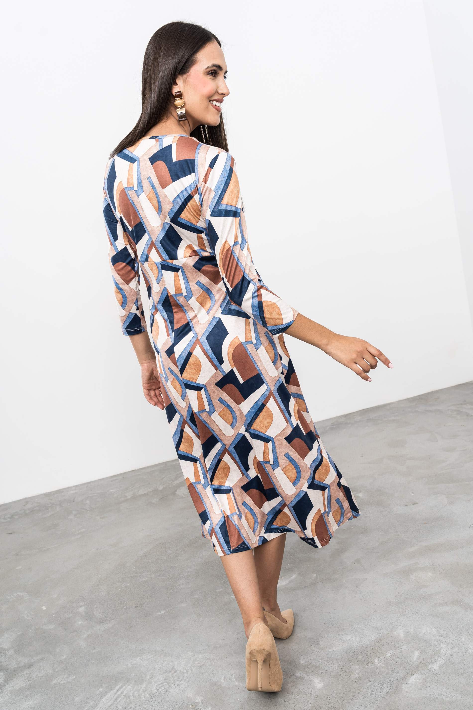 VESTIDO NUDO GEOMETRICOS