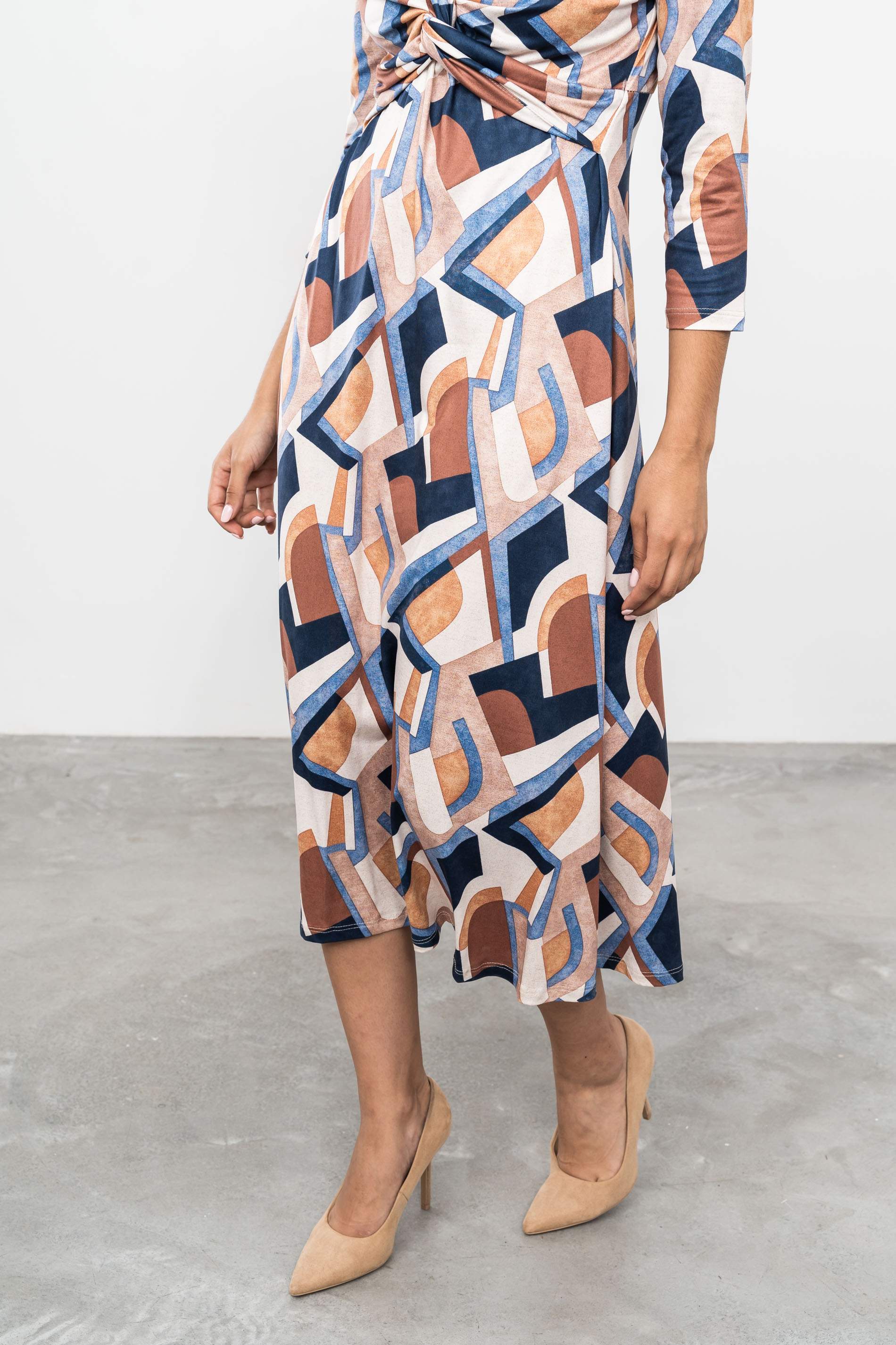 VESTIDO NUDO GEOMETRICOS