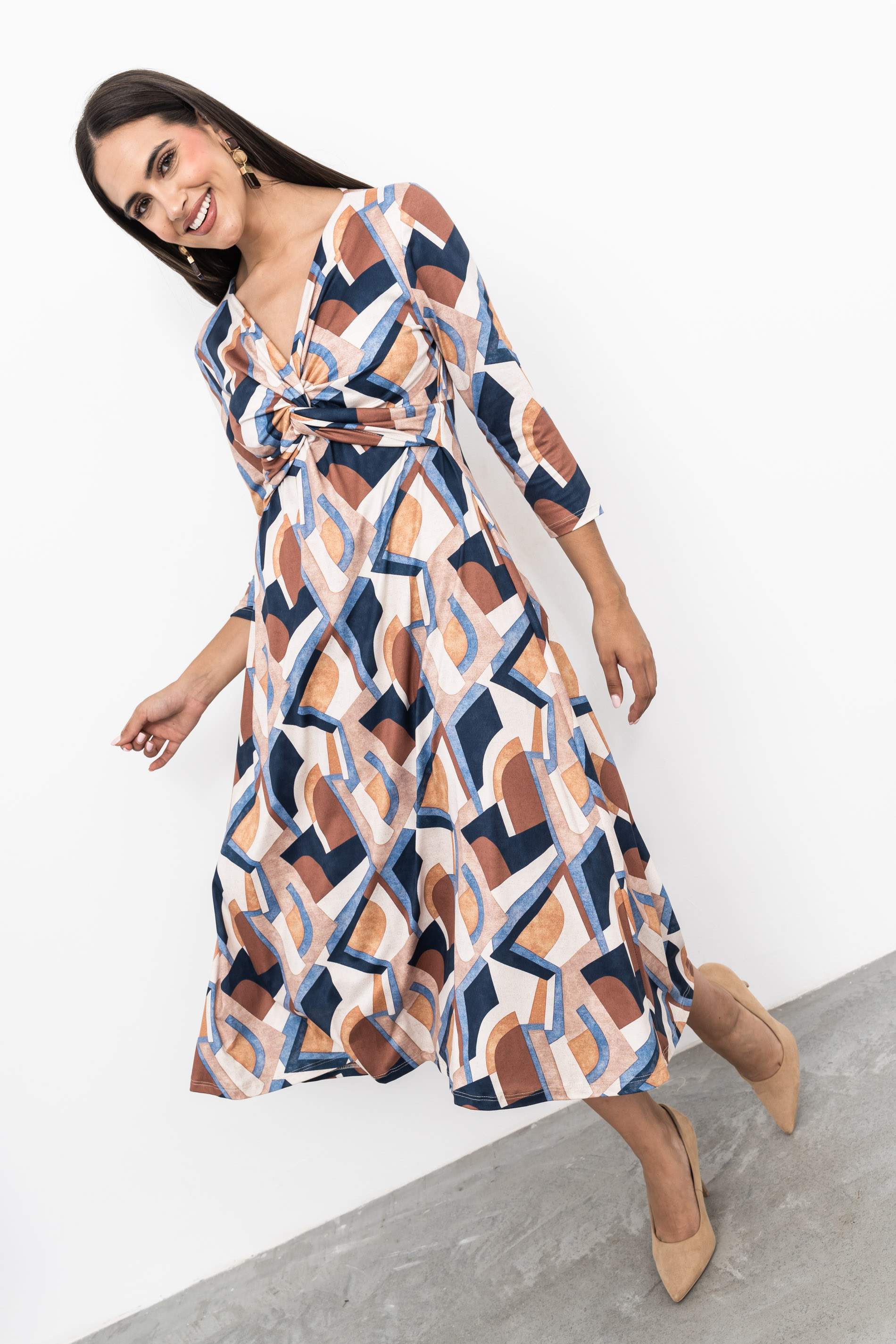 VESTIDO NUDO GEOMETRICOS