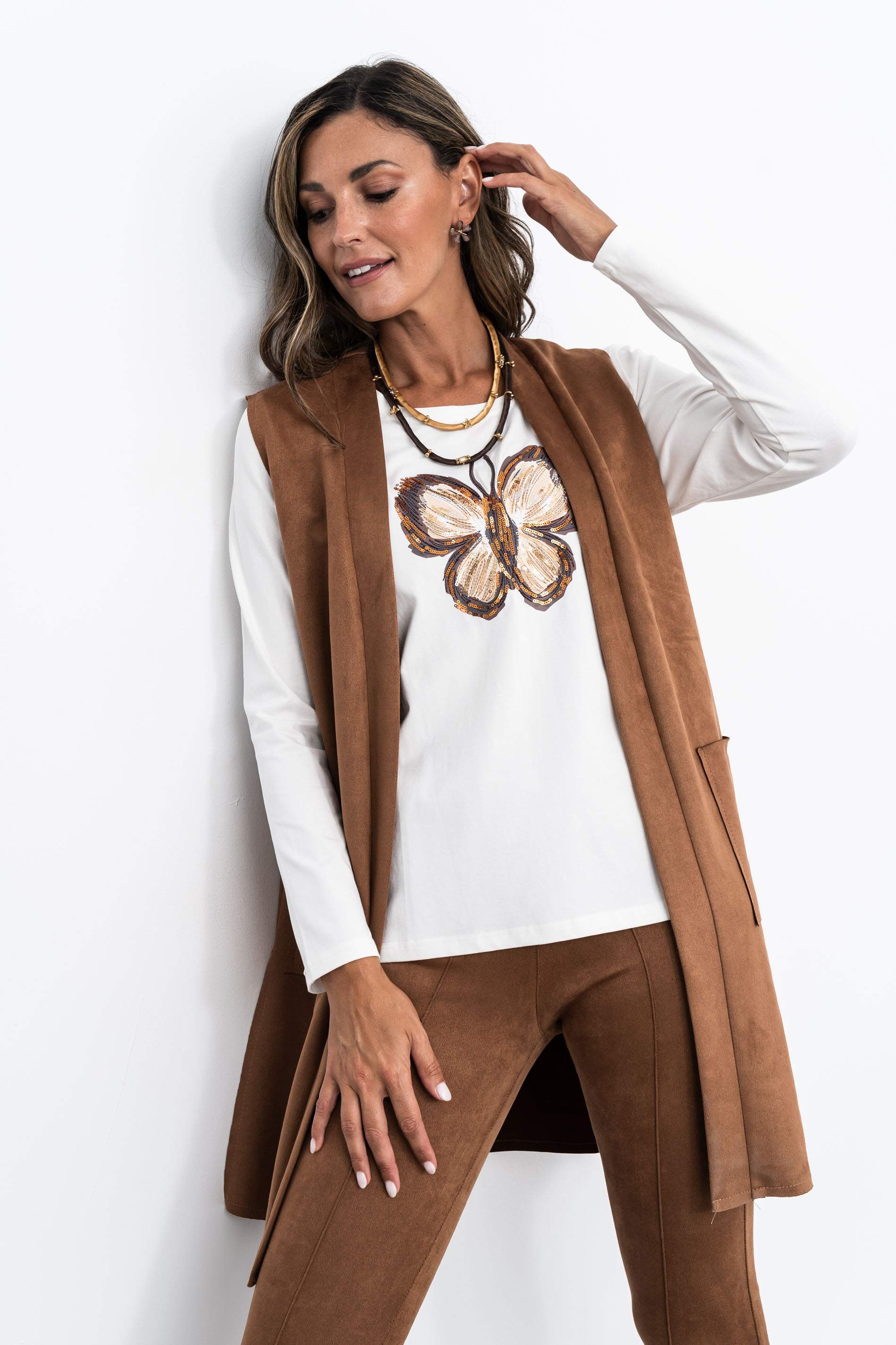 PANTALON NERVIO EFECTO ANTE CAMEL